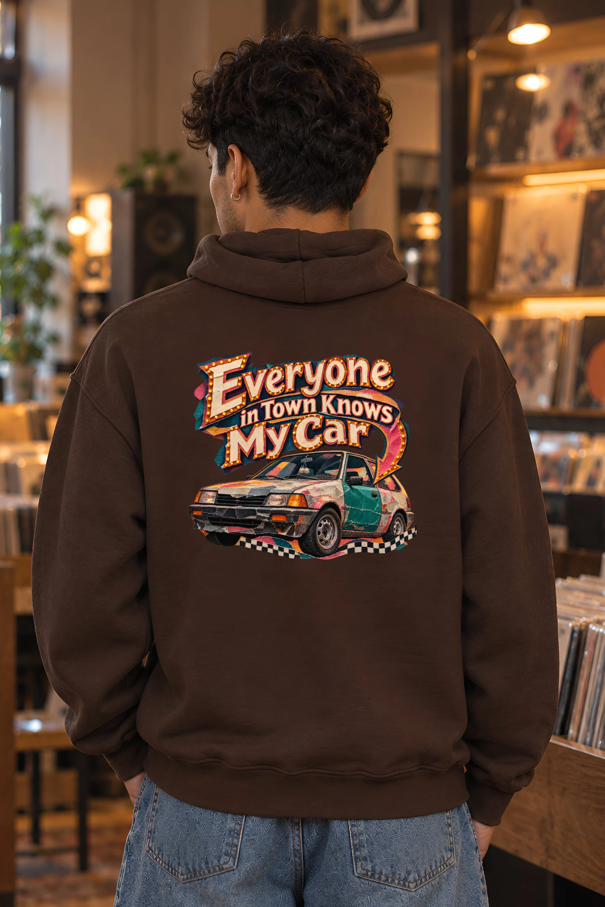"Everyone in Town Knows My Car" Heavy Blend Unisex Pullover Hoodie