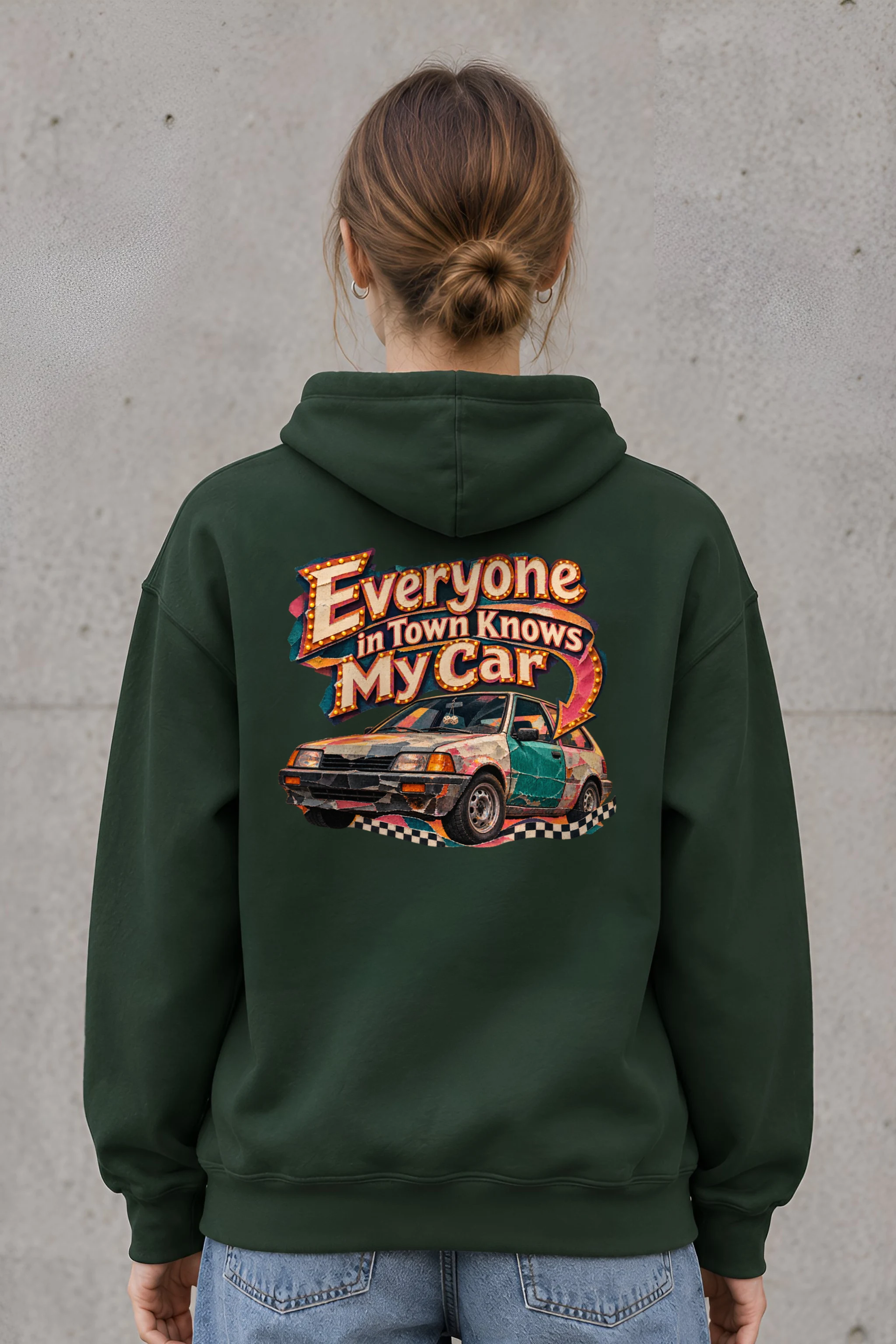 "Everyone in Town Knows My Car" Heavy Blend Unisex Pullover Hoodie