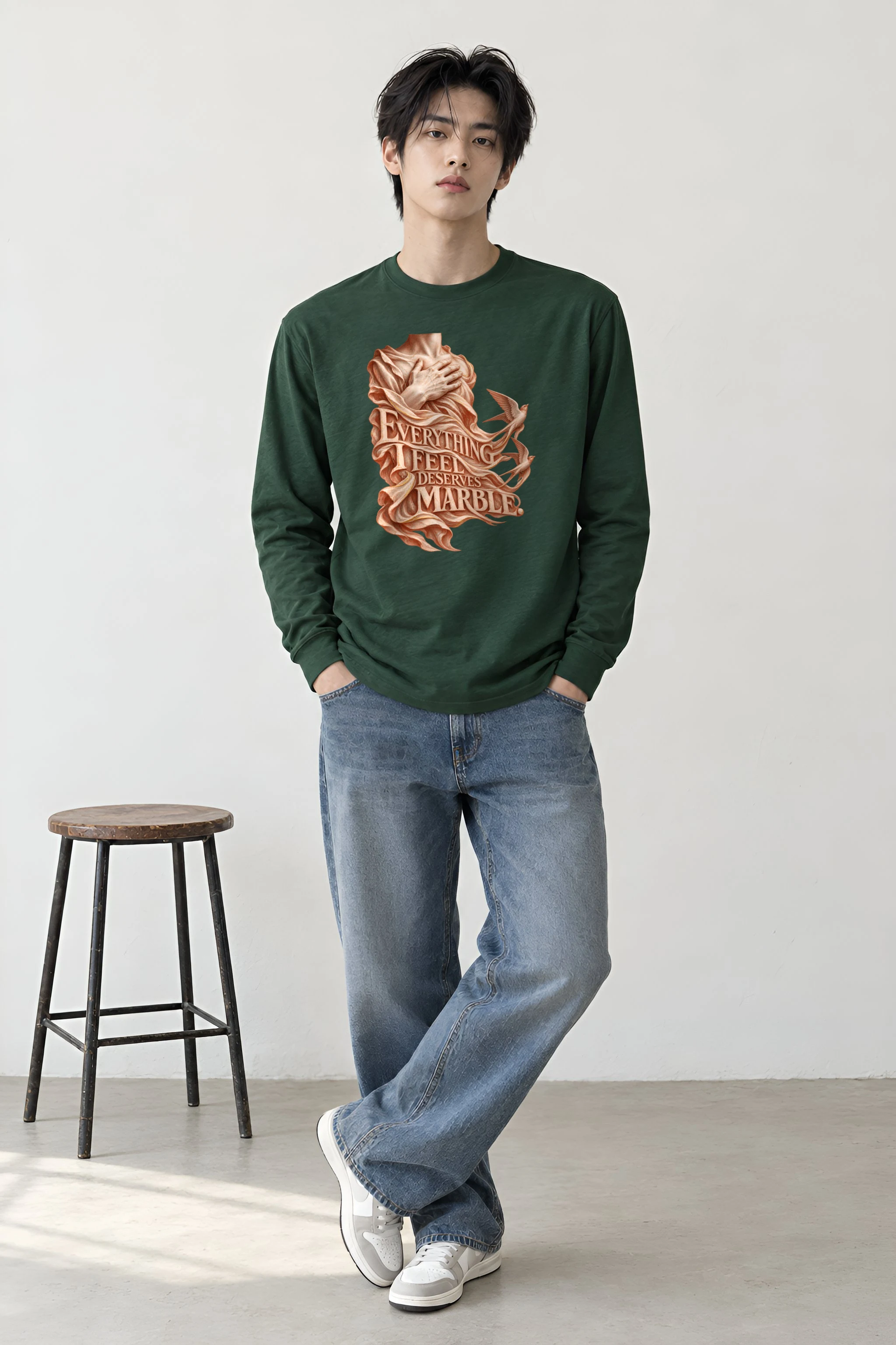 "Everything I Feel Deserves Marble" Unisex Longsleeve T-shirt