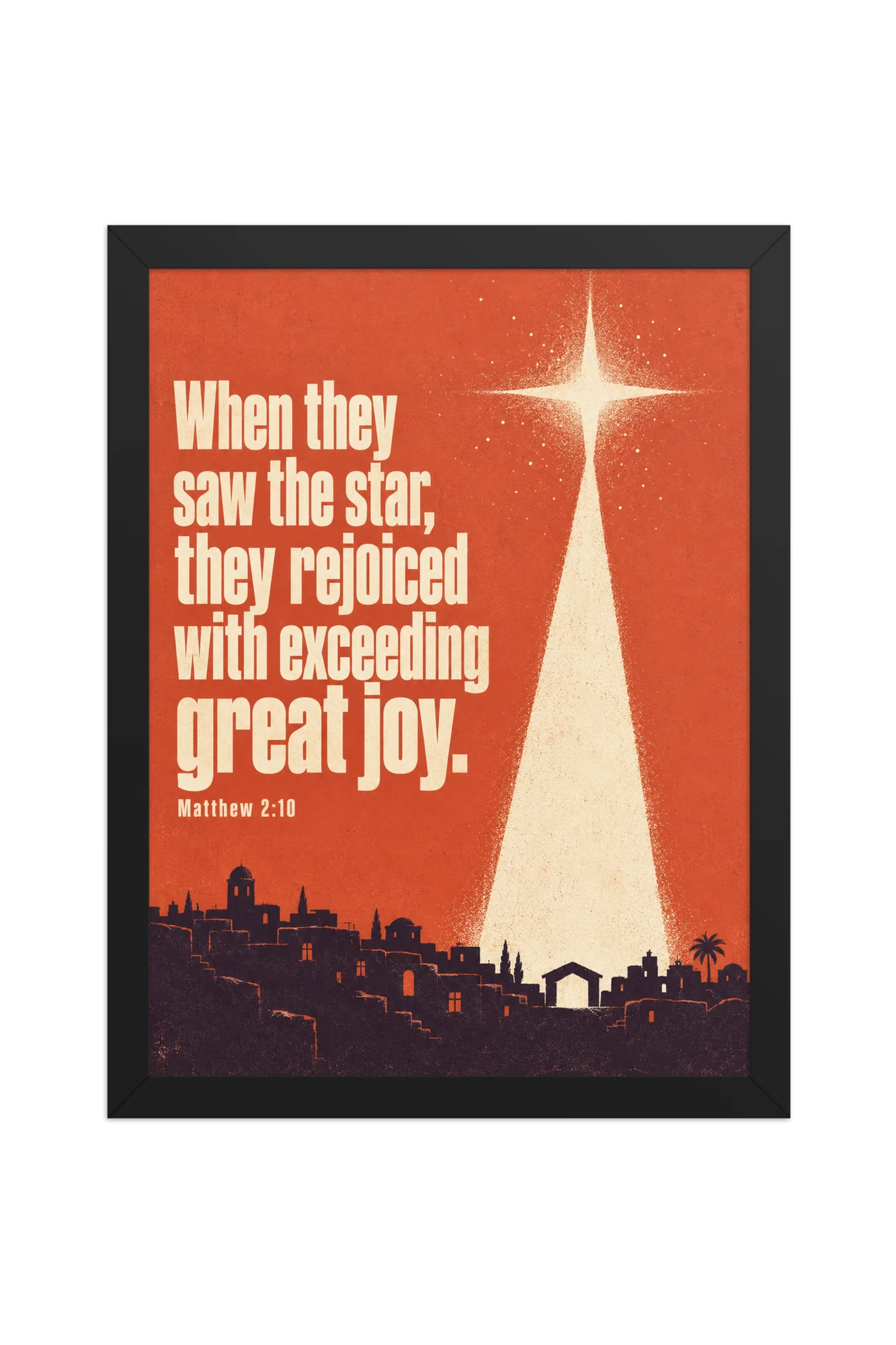 "Exceeding Great Joy" Premium Wooden Framed Poster