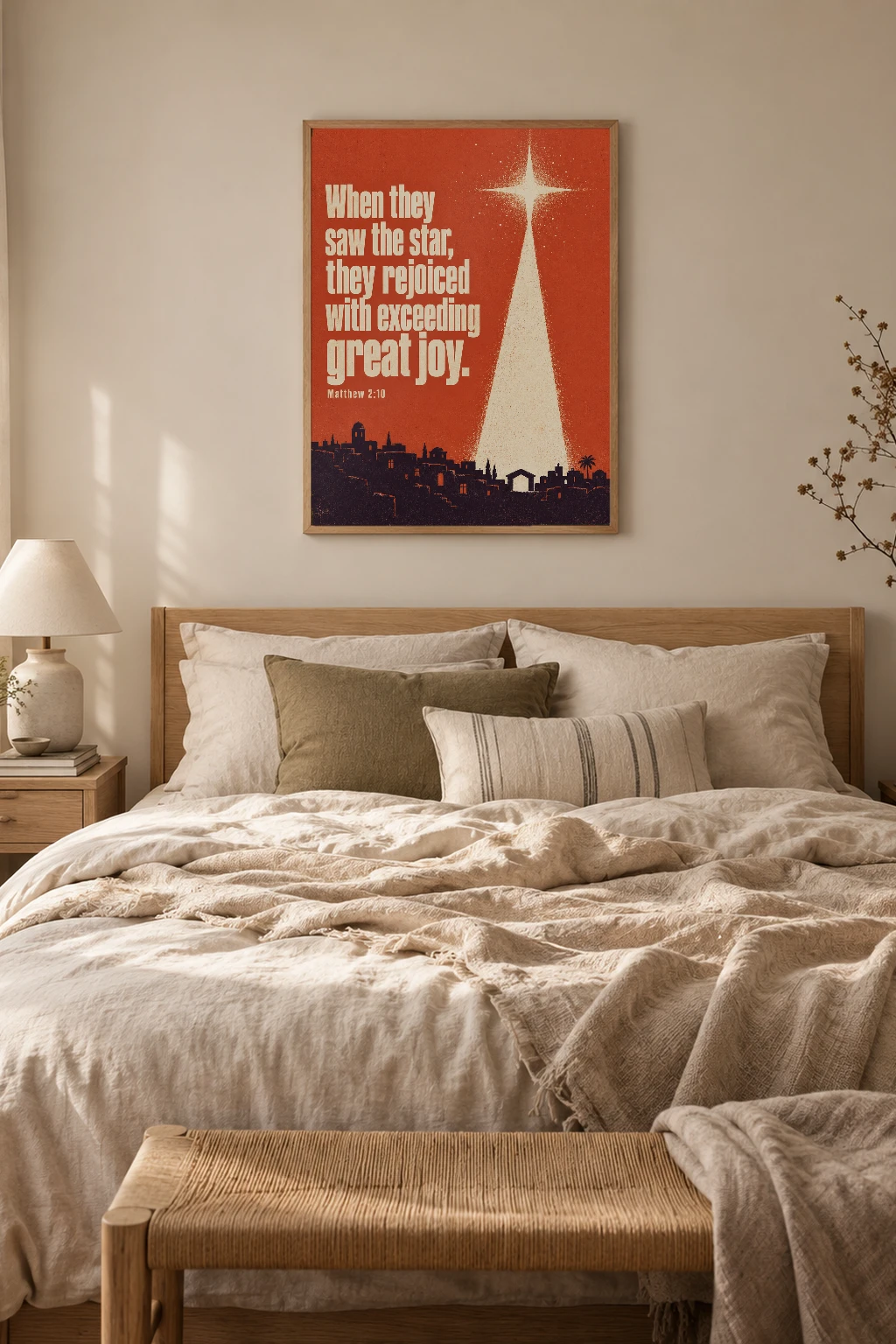 "Exceeding Great Joy" Premium Wooden Framed Poster