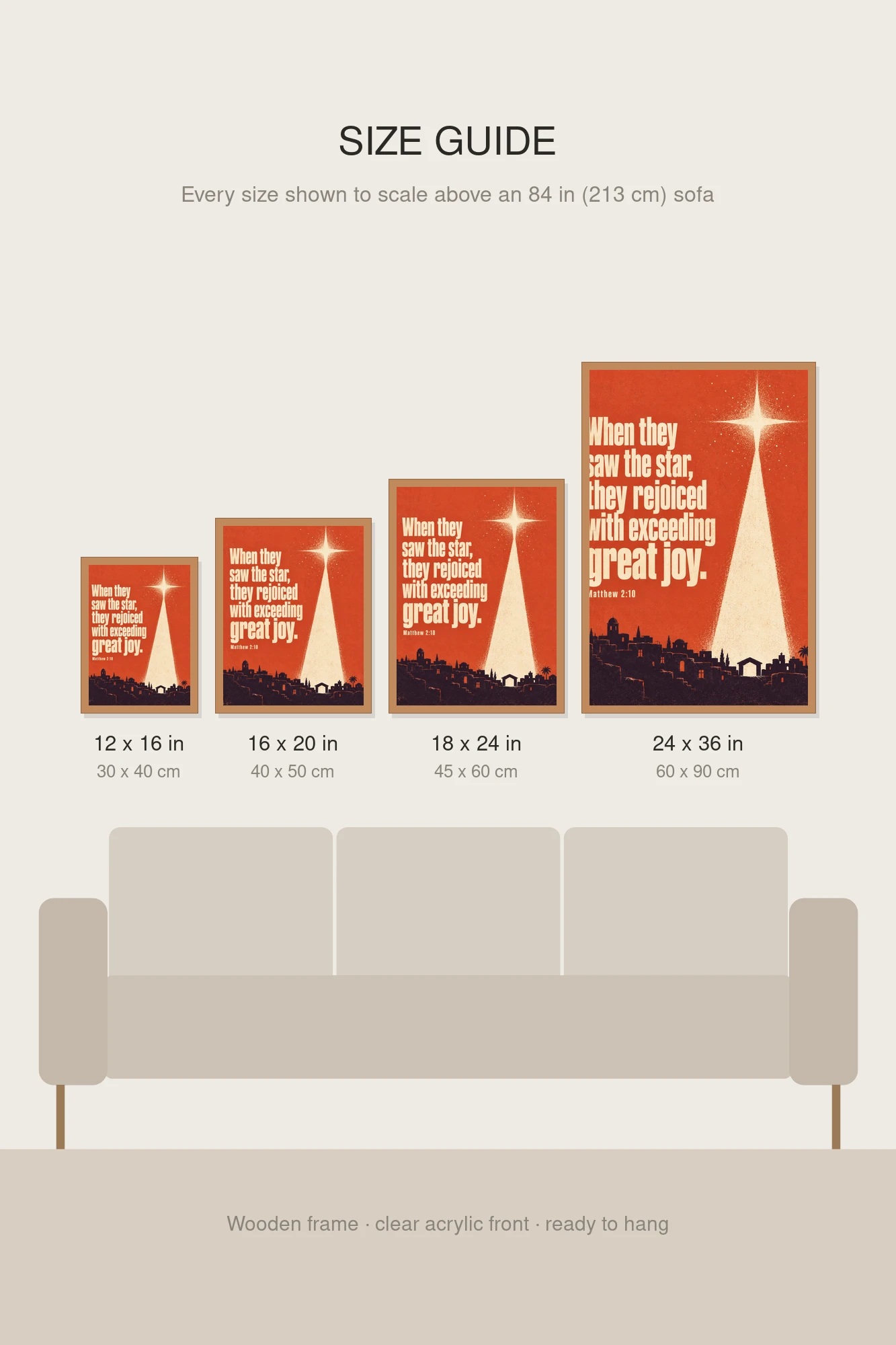 "Exceeding Great Joy" Premium Wooden Framed Poster