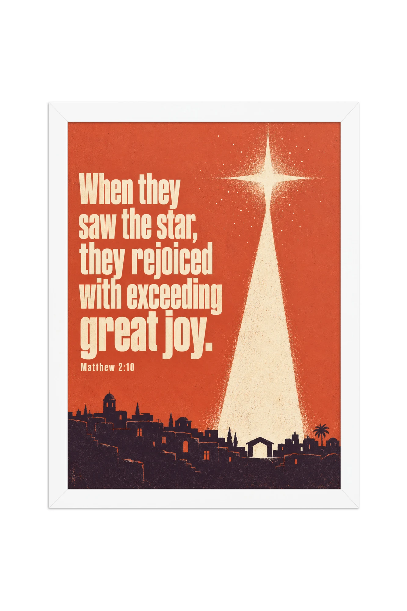 "Exceeding Great Joy" Premium Wooden Framed Poster