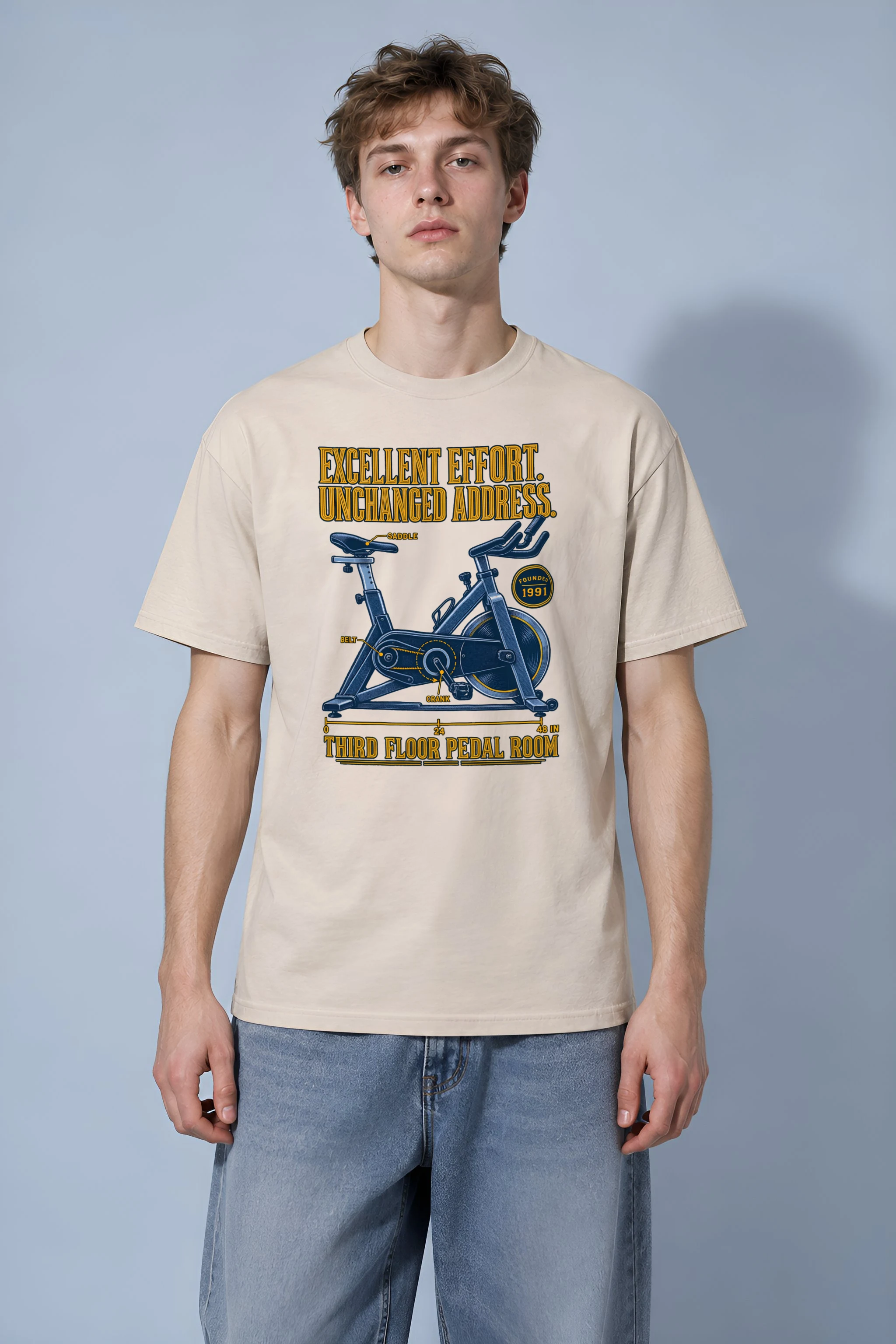 "Excellent Effort Unchanged Address" Heavyweight Unisex Crewneck T-shirt