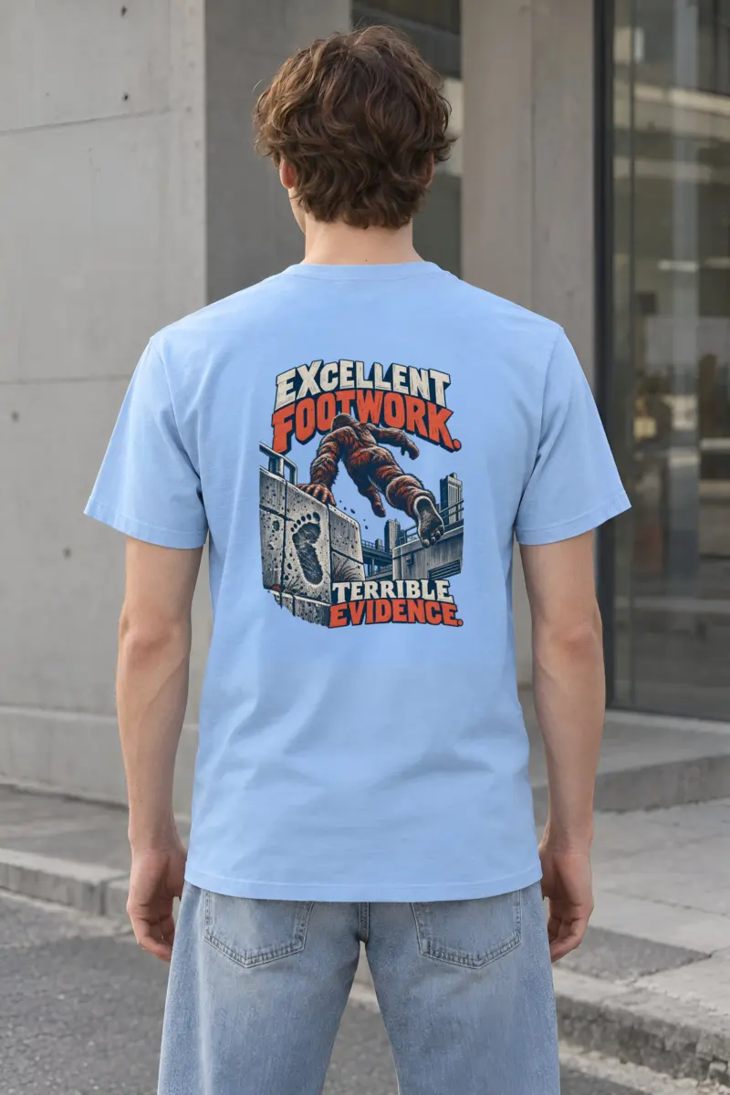 “Excellent Footwork Terrible Evidence” Heavyweight Unisex Crewneck T-shirt