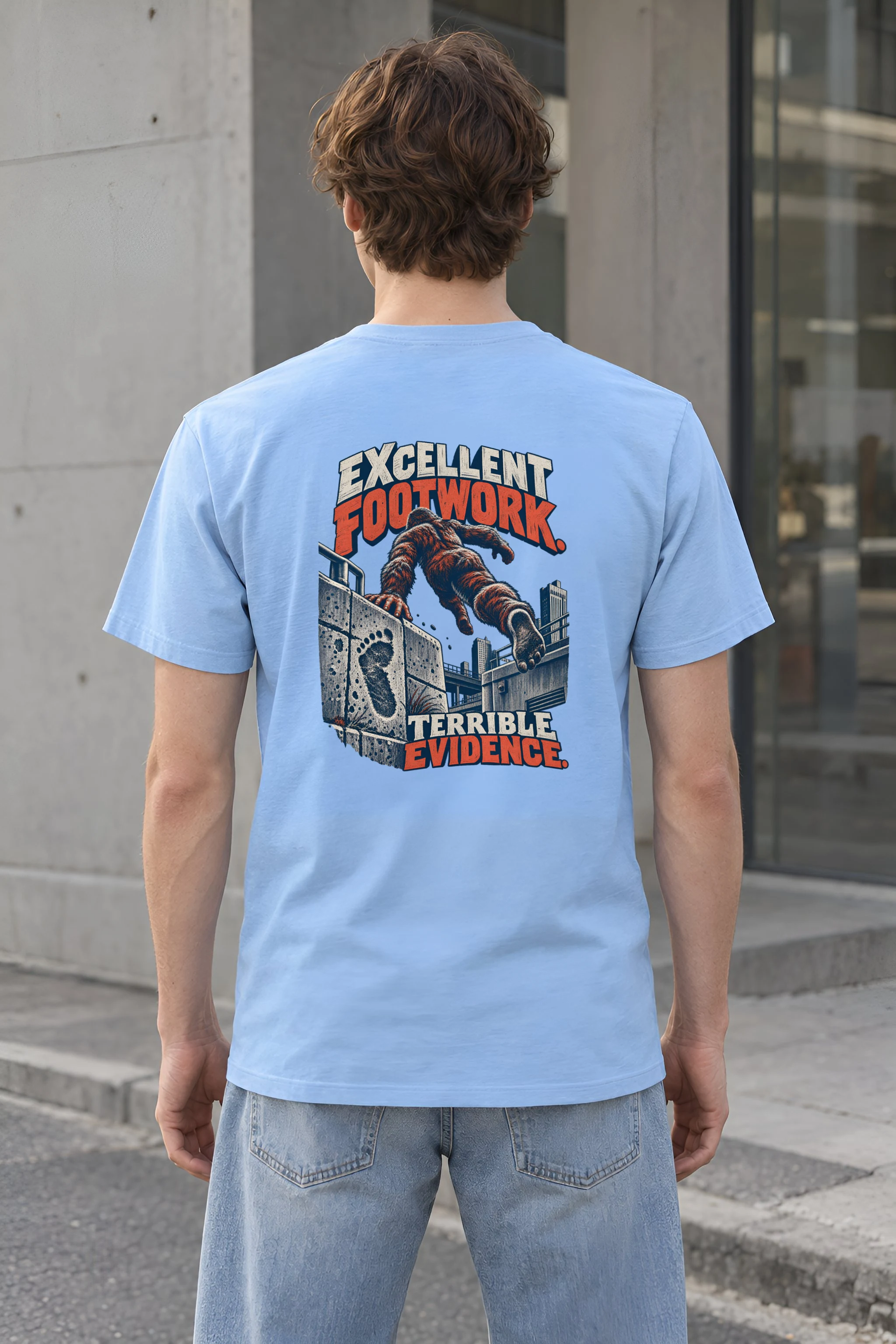 "Excellent Footwork Terrible Evidence" Heavyweight Unisex Crewneck T-shirt