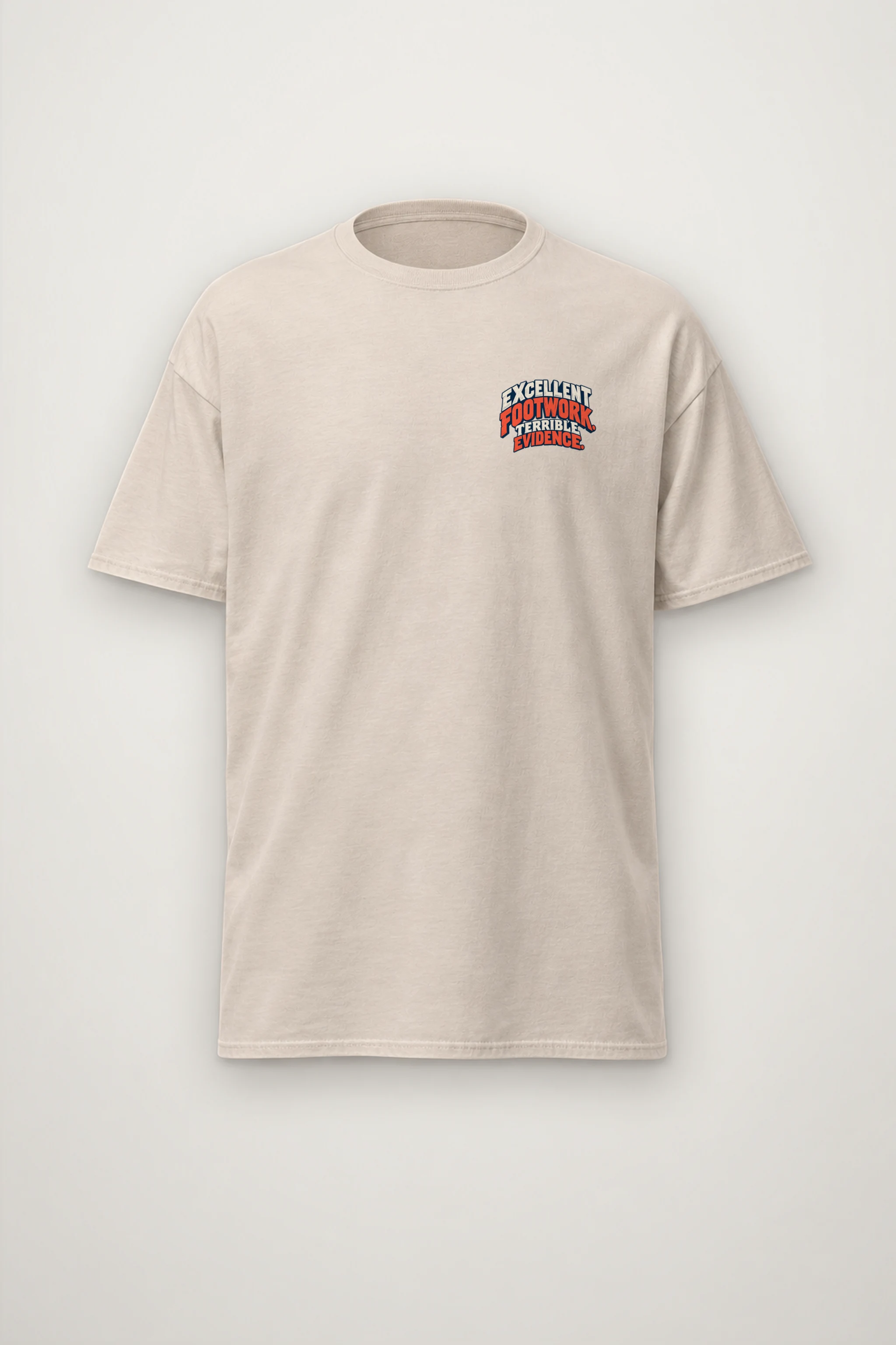 "Excellent Footwork Terrible Evidence" Heavyweight Unisex Crewneck T-shirt