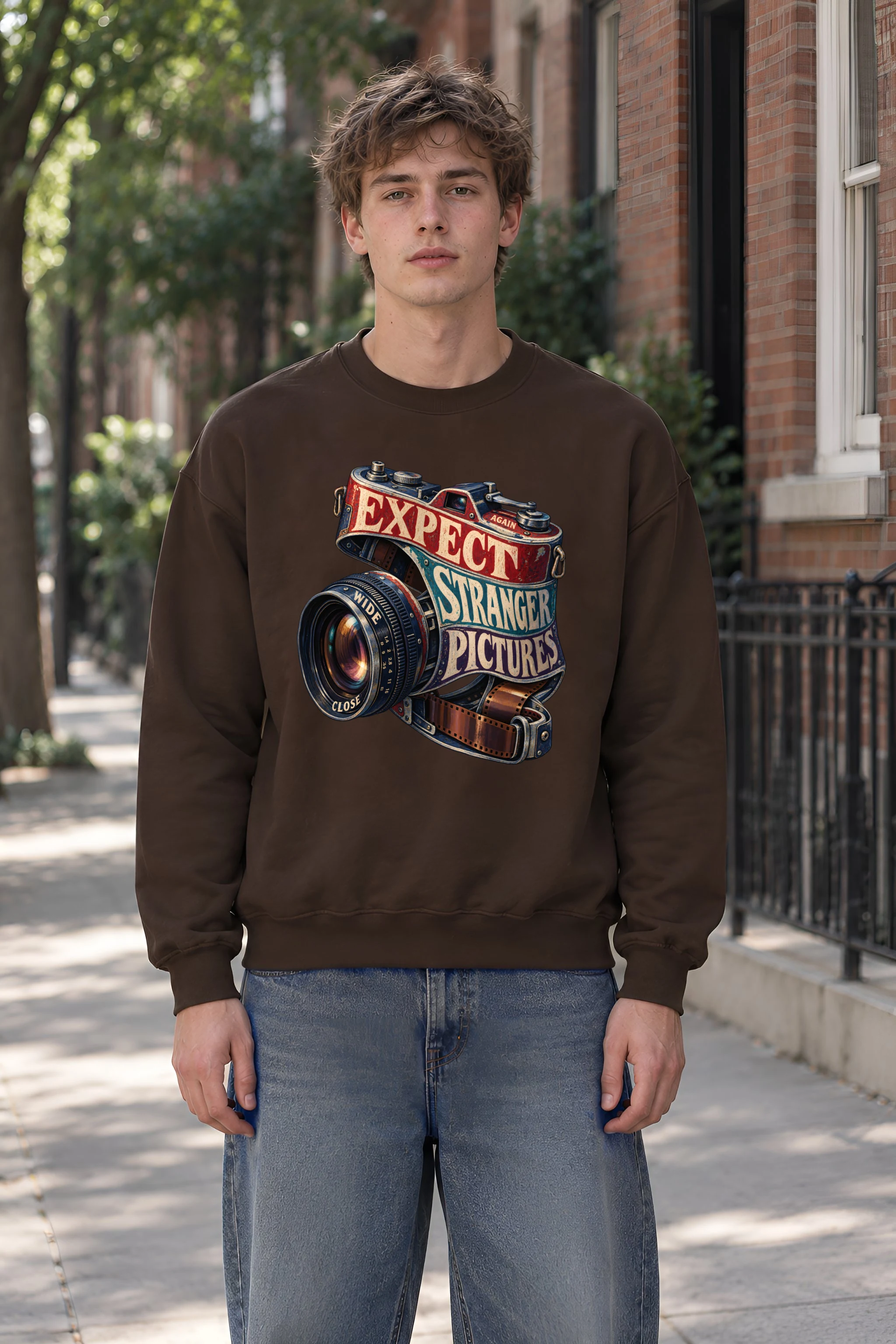 "Expect Stranger Pictures" Heavy Blend Unisex Crewneck Sweatshirt