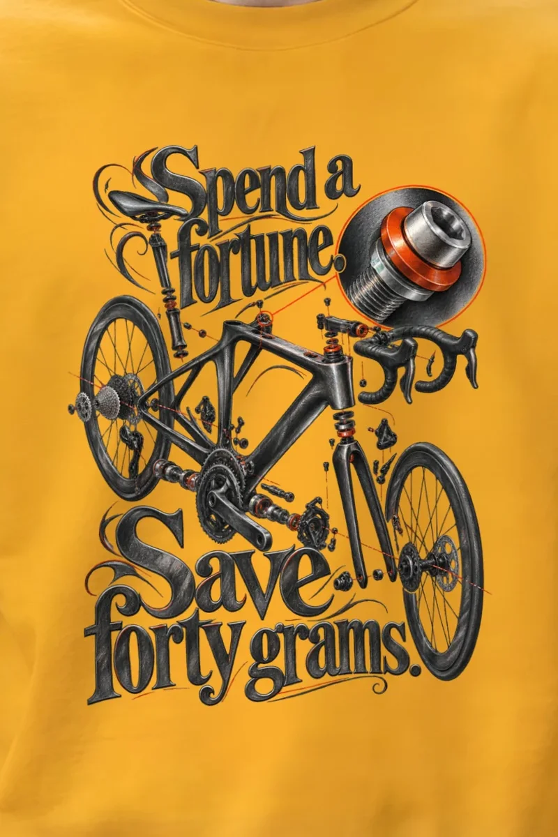 "Exploded Road Bike" Unisex Crewneck Sweatshirt - the graphic up close