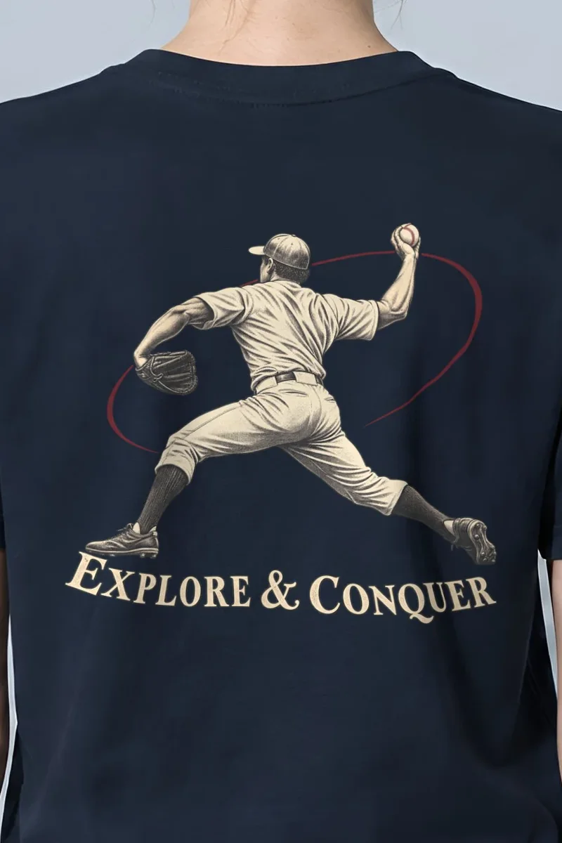 "Explore & Conquer" Heavyweight Unisex Crewneck T-shirt
