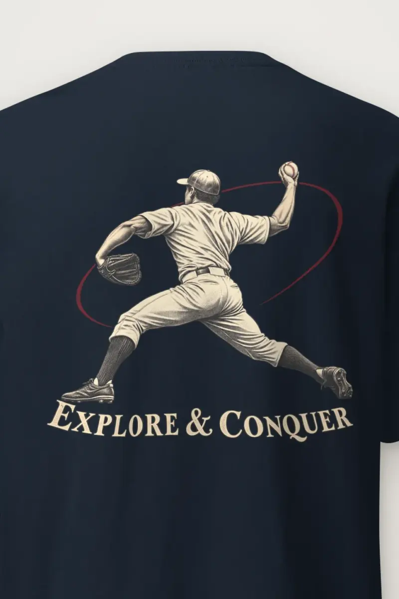 "Explore & Conquer" Heavyweight Unisex Crewneck T-shirt