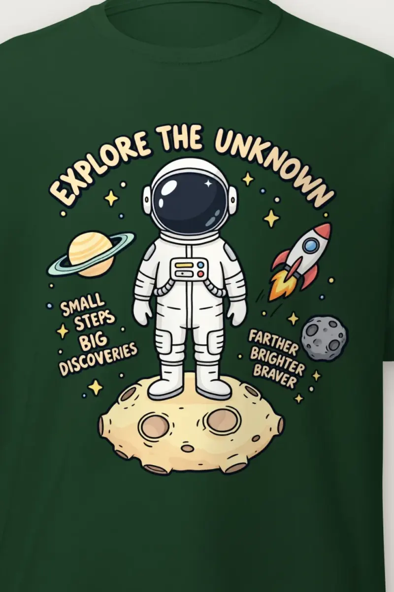 "Explore The Unknown" Heavyweight Unisex Crewneck T-shirt