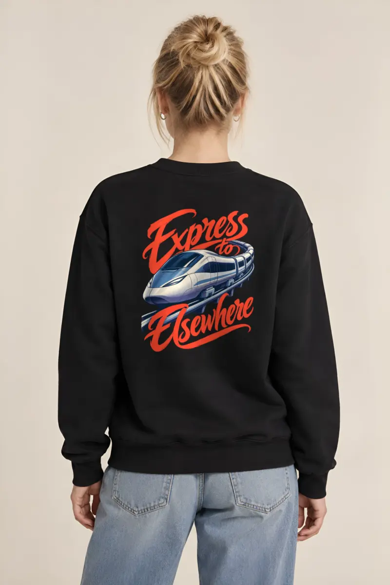 "Express to Elsewhere" Heavy Blend Unisex Crewneck Sweatshirt