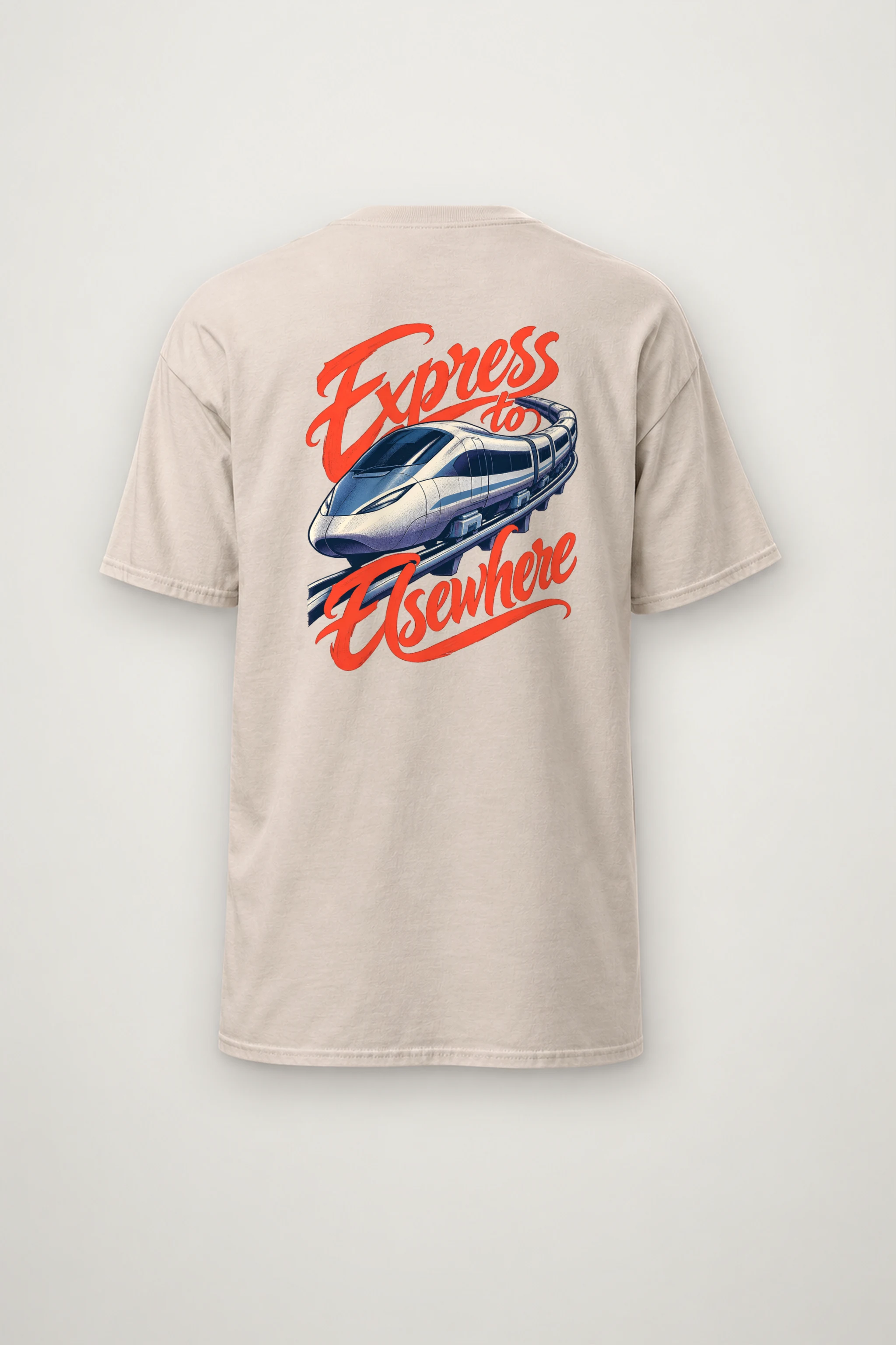 "Express to Elsewhere" Heavyweight Unisex Crewneck T-shirt