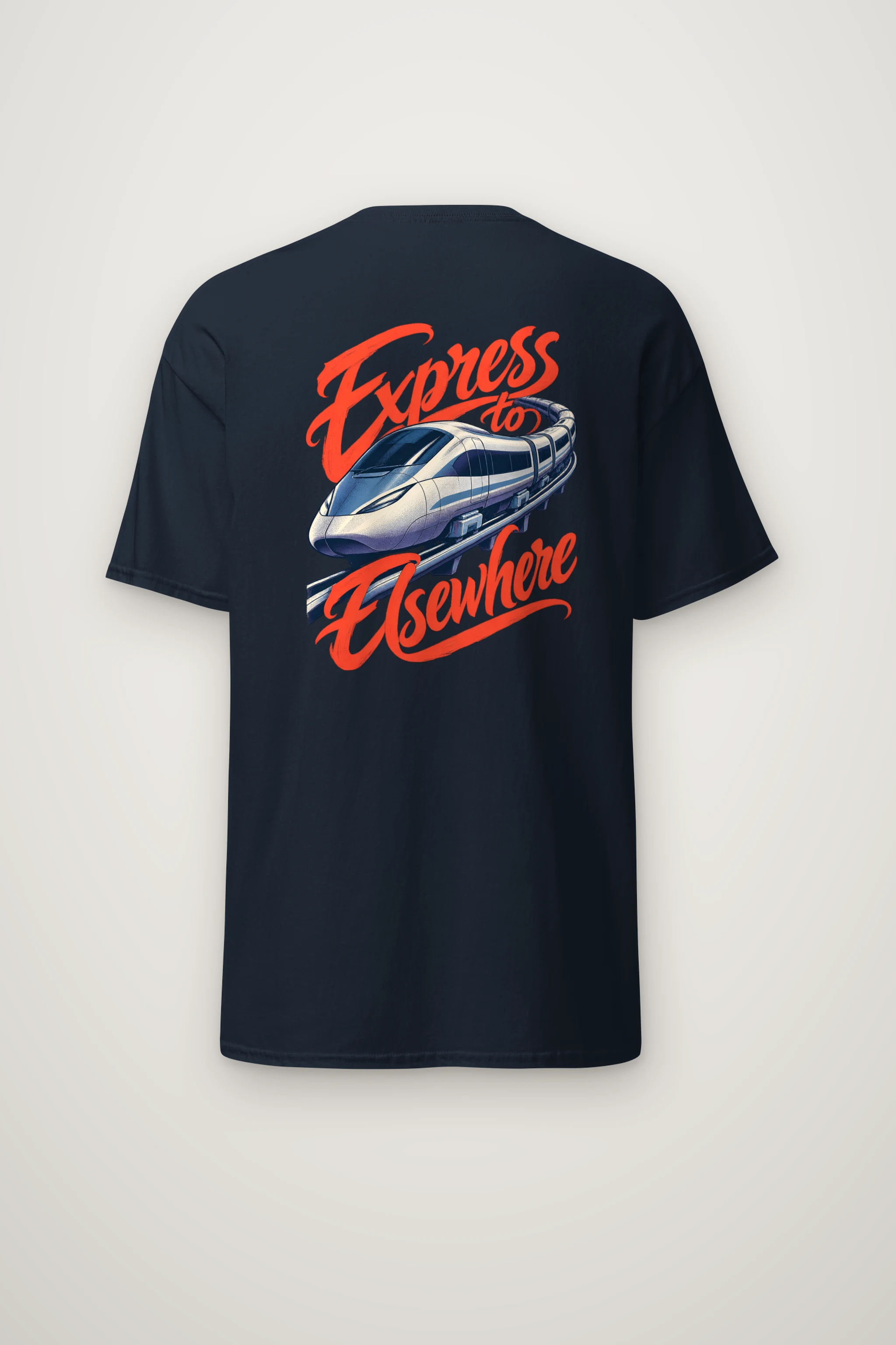 "Express to Elsewhere" Heavyweight Unisex Crewneck T-shirt