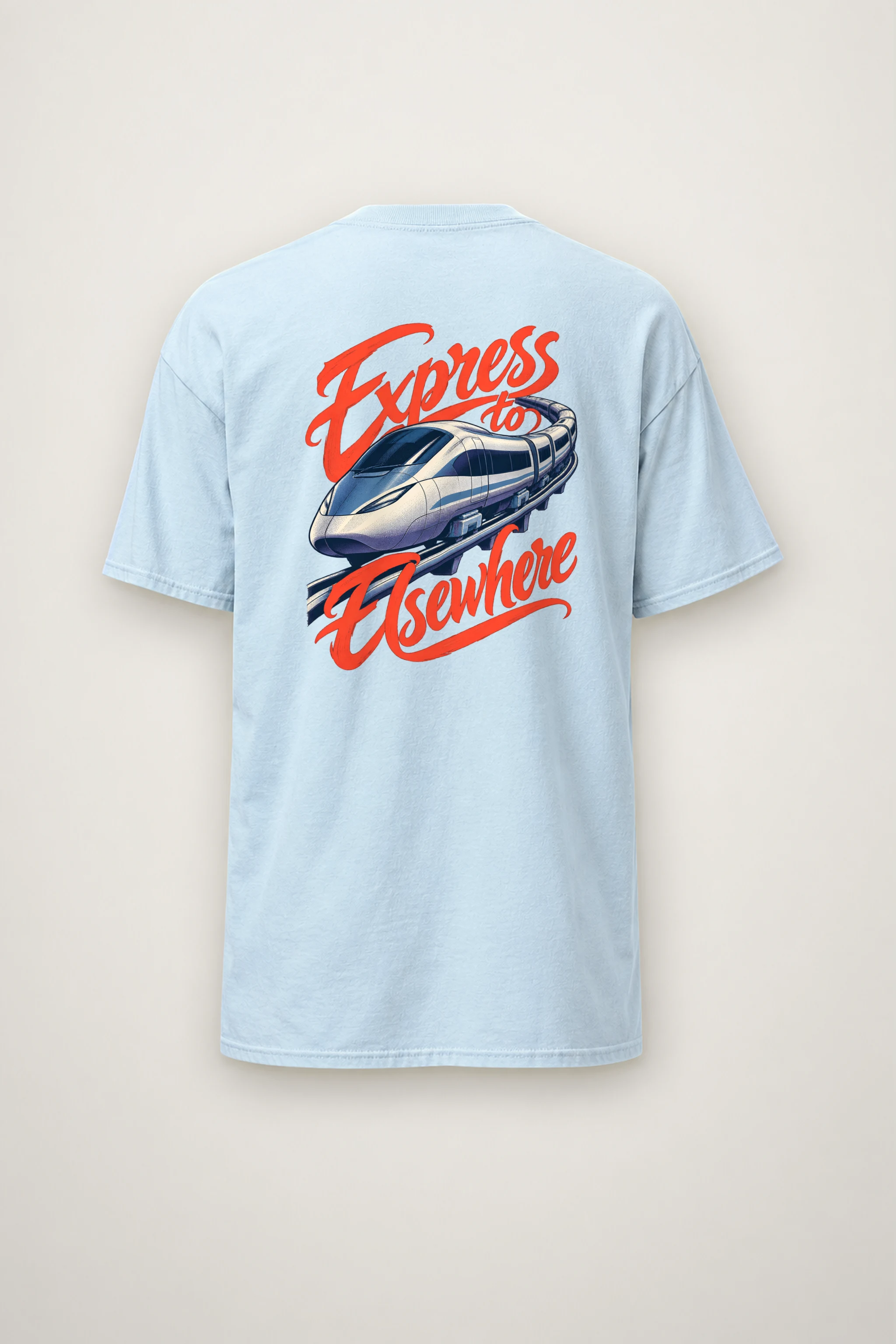 "Express to Elsewhere" Heavyweight Unisex Crewneck T-shirt