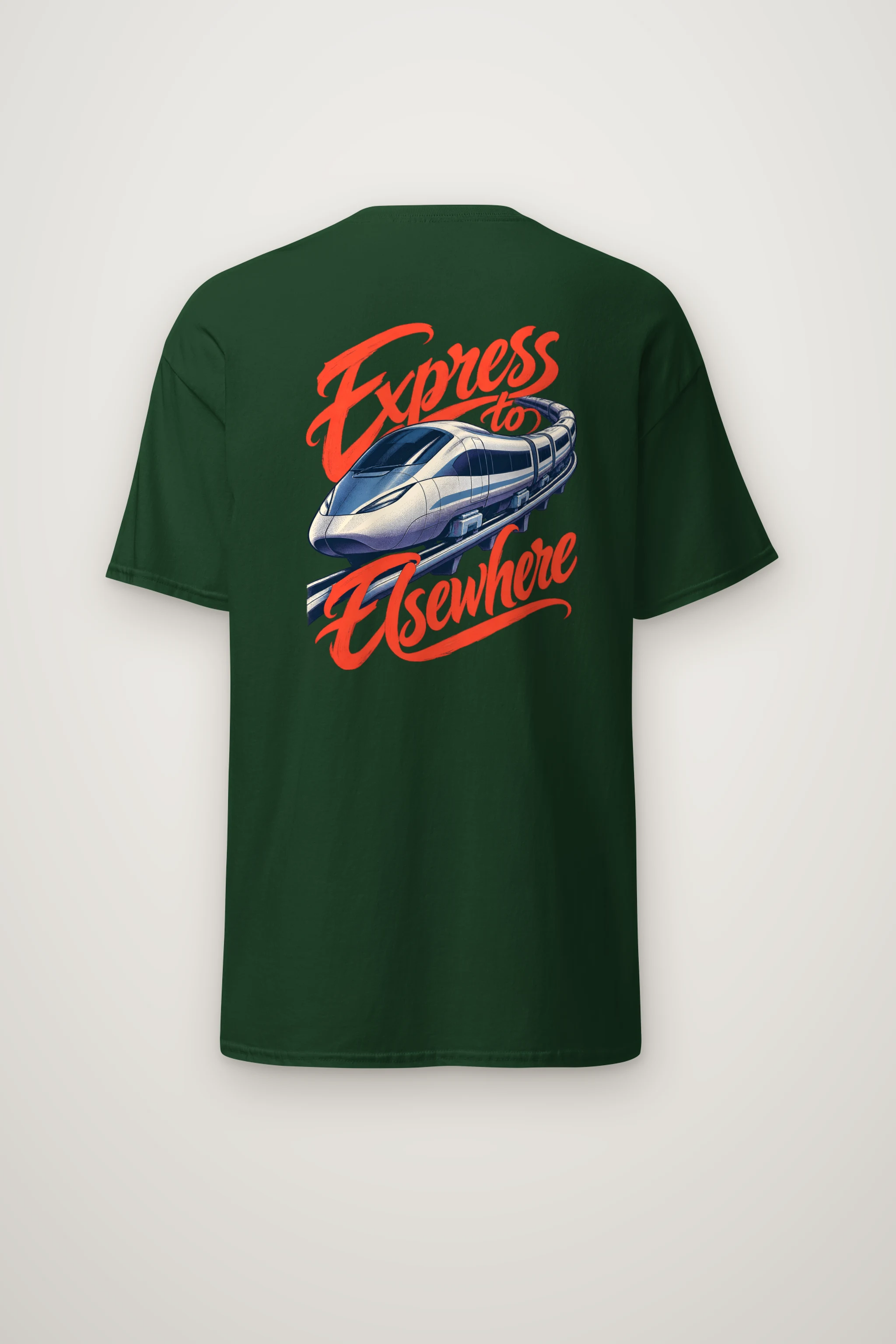 "Express to Elsewhere" Heavyweight Unisex Crewneck T-shirt