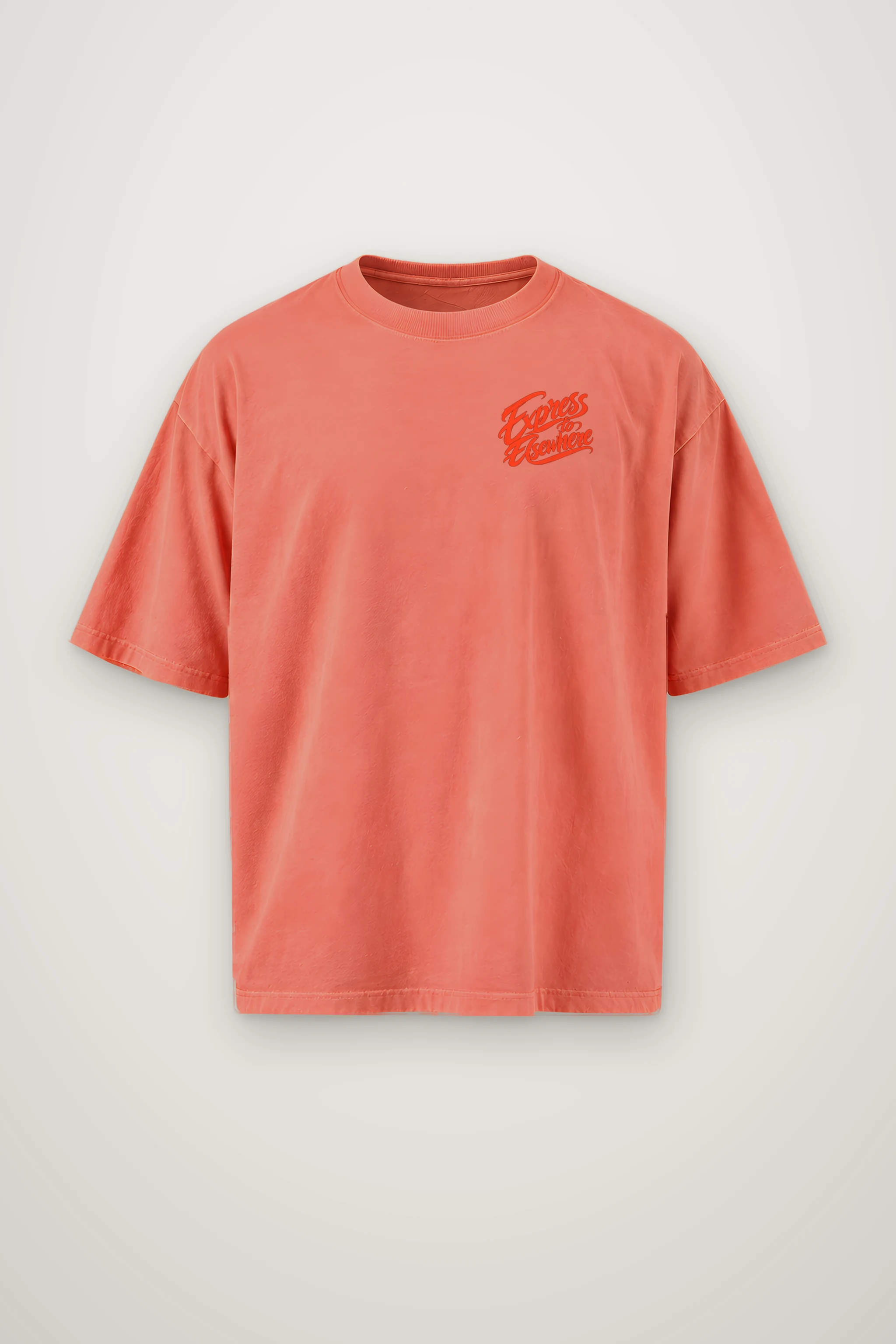 "Express to Elsewhere" Men's Oversized Heavyweight Crewneck T-Shirt