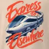 "Express to Elsewhere" Men's Oversized Heavyweight Crewneck T-Shirt