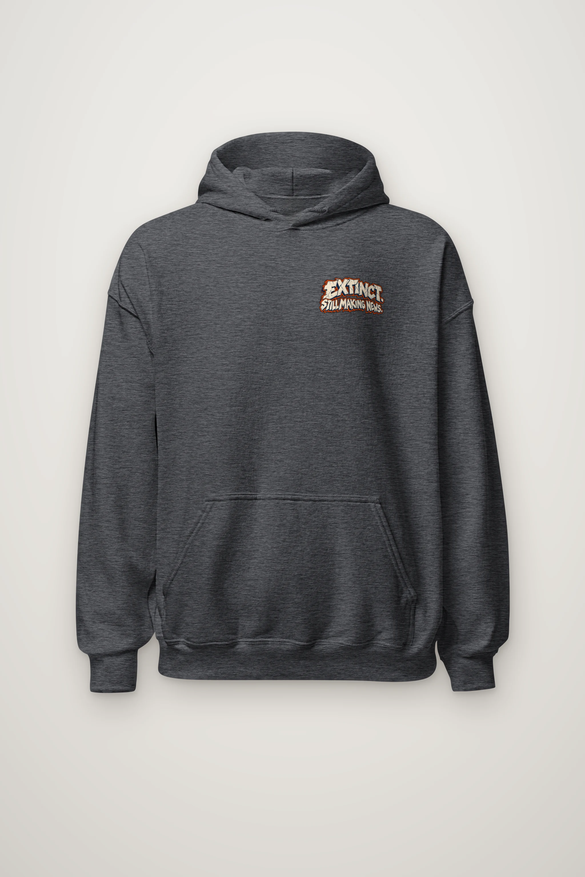 "Extinct. Still Making News." Heavy Blend Unisex Pullover Hoodie