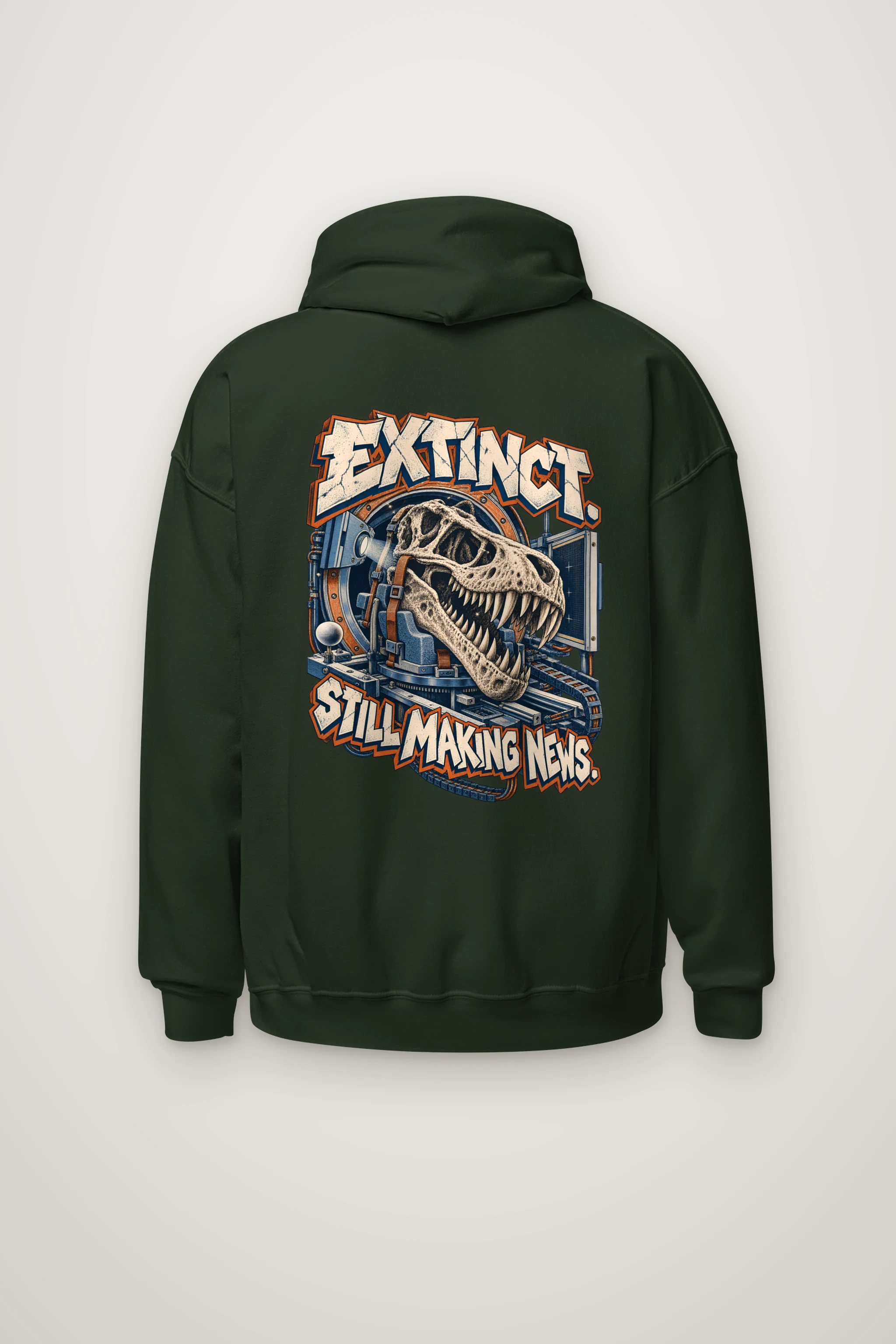 "Extinct. Still Making News." Heavy Blend Unisex Pullover Hoodie
