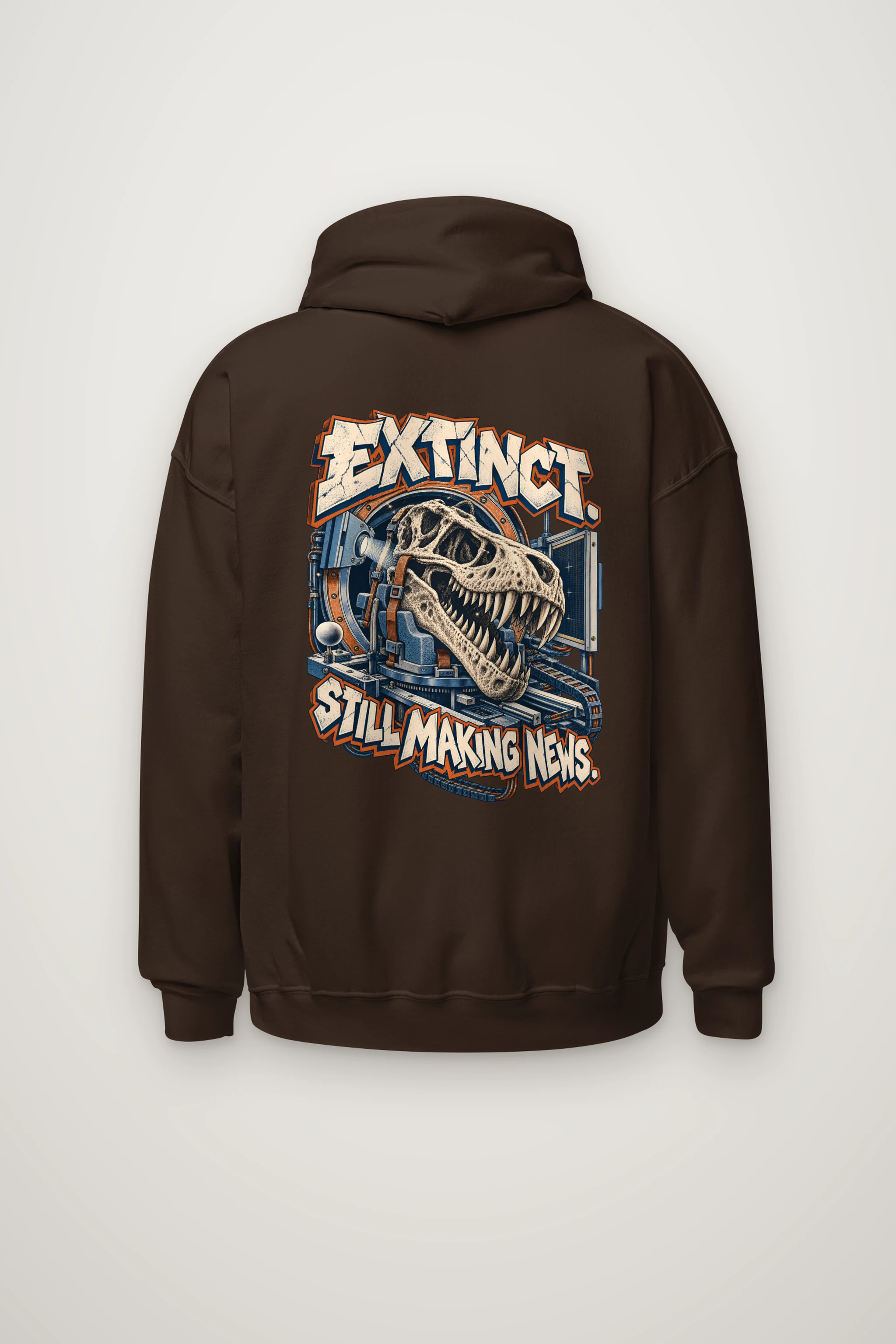 "Extinct. Still Making News." Heavy Blend Unisex Pullover Hoodie
