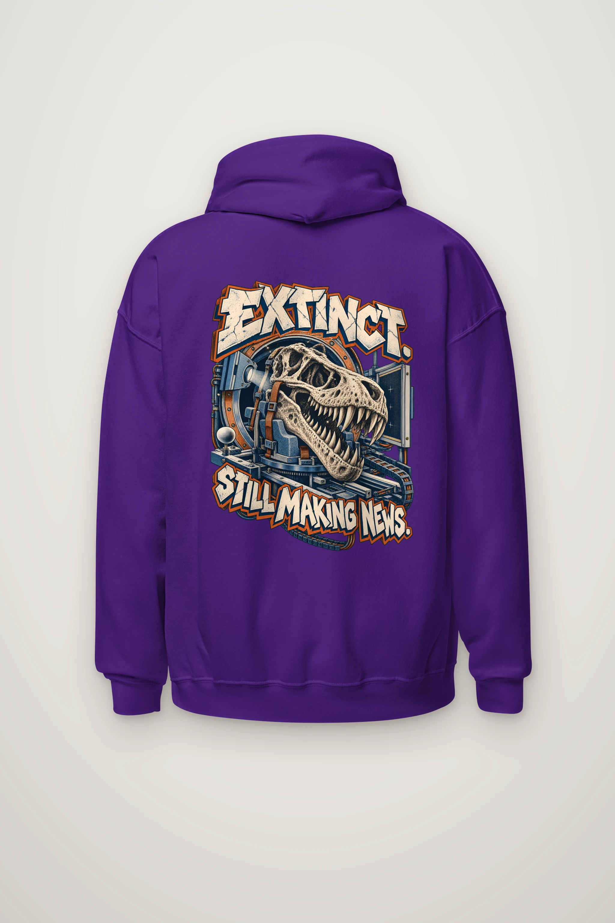 "Extinct. Still Making News." Heavy Blend Unisex Pullover Hoodie