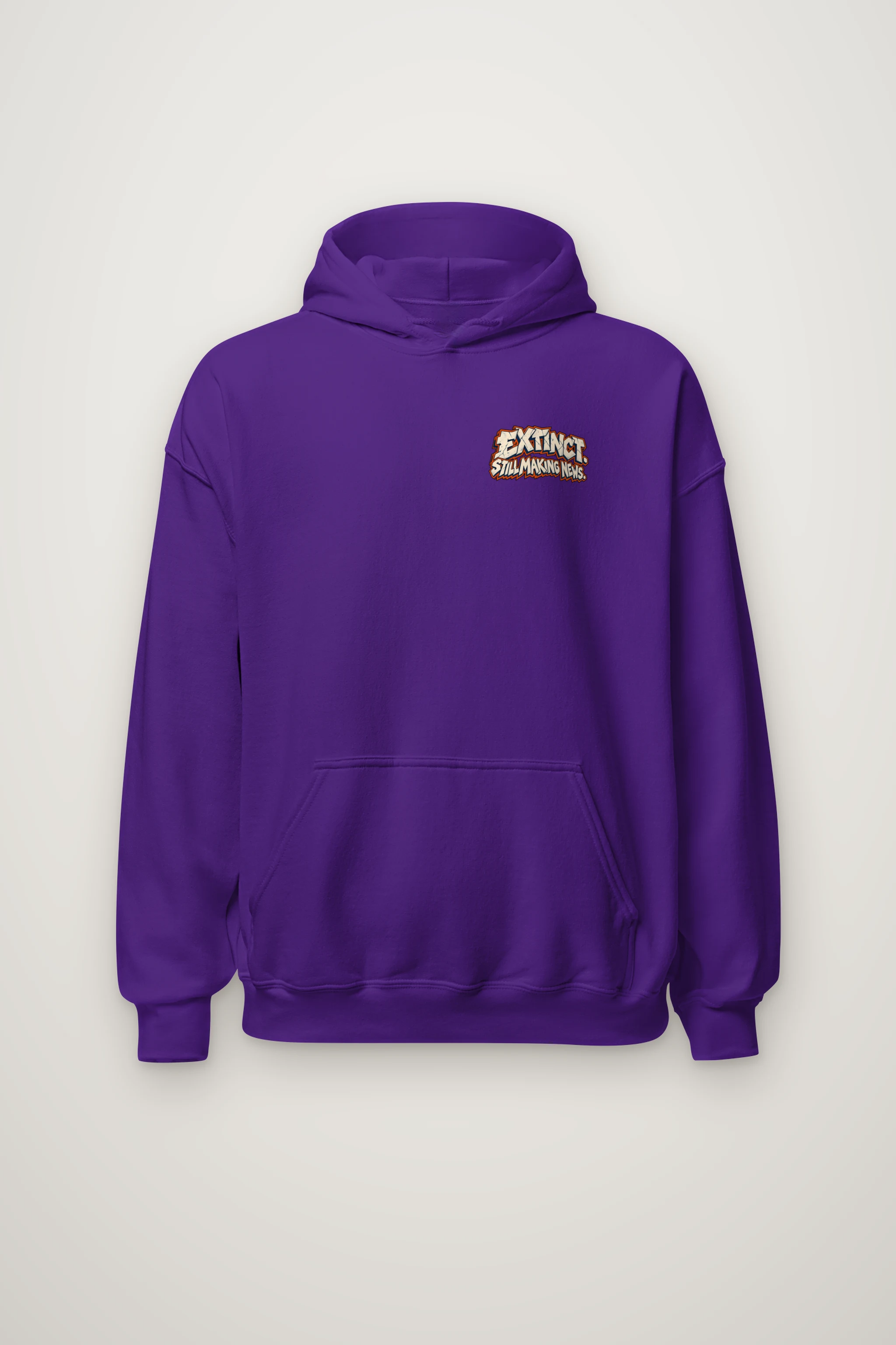 "Extinct. Still Making News." Heavy Blend Unisex Pullover Hoodie