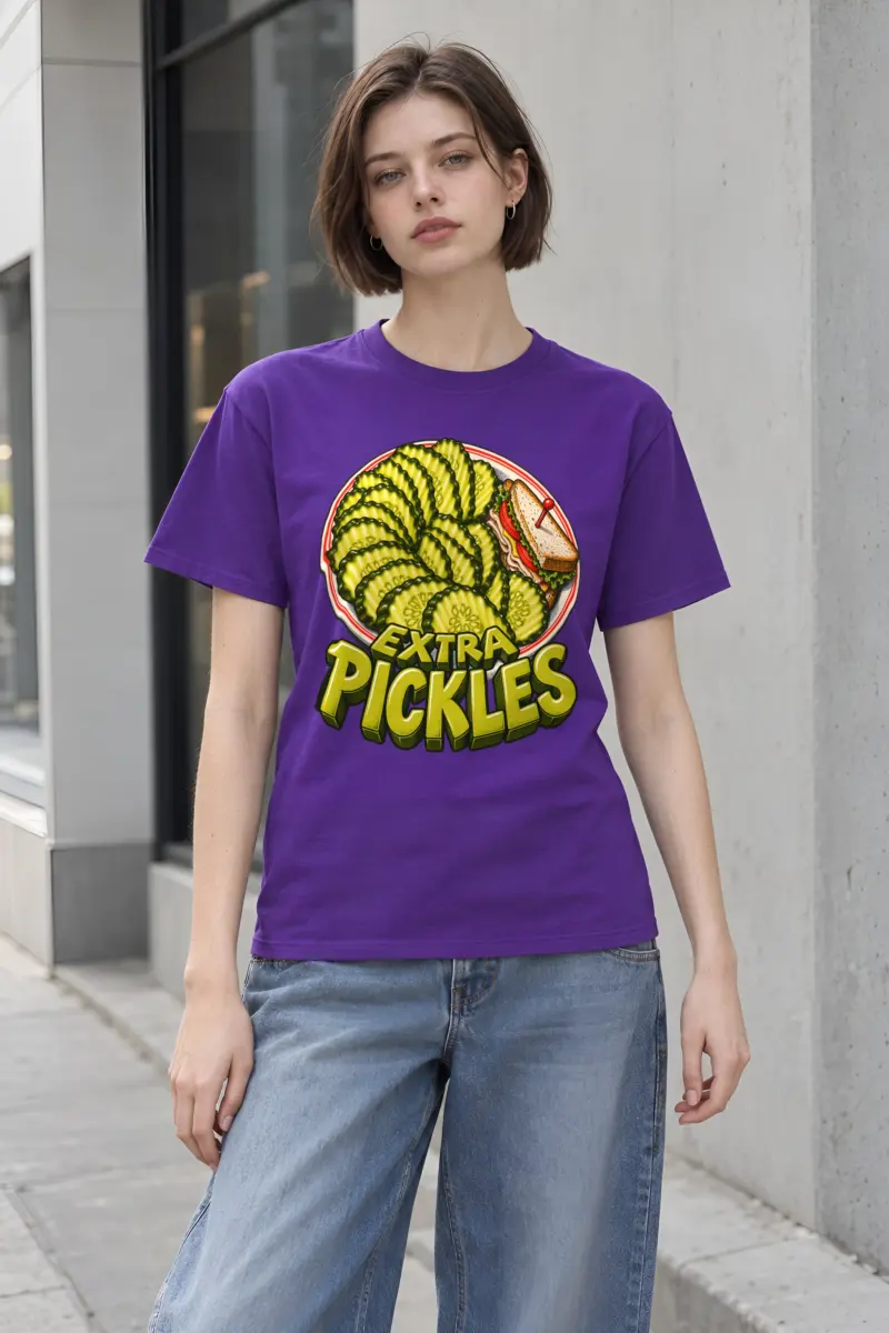 “Extra Pickles” Heavyweight Unisex Crewneck T-shirt