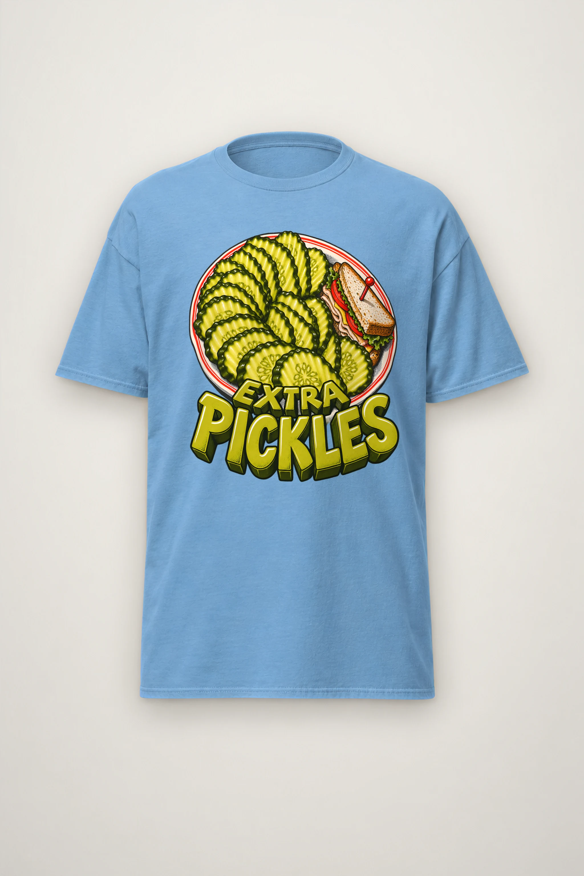 "Extra Pickles" Heavyweight Unisex Crewneck T-shirt
