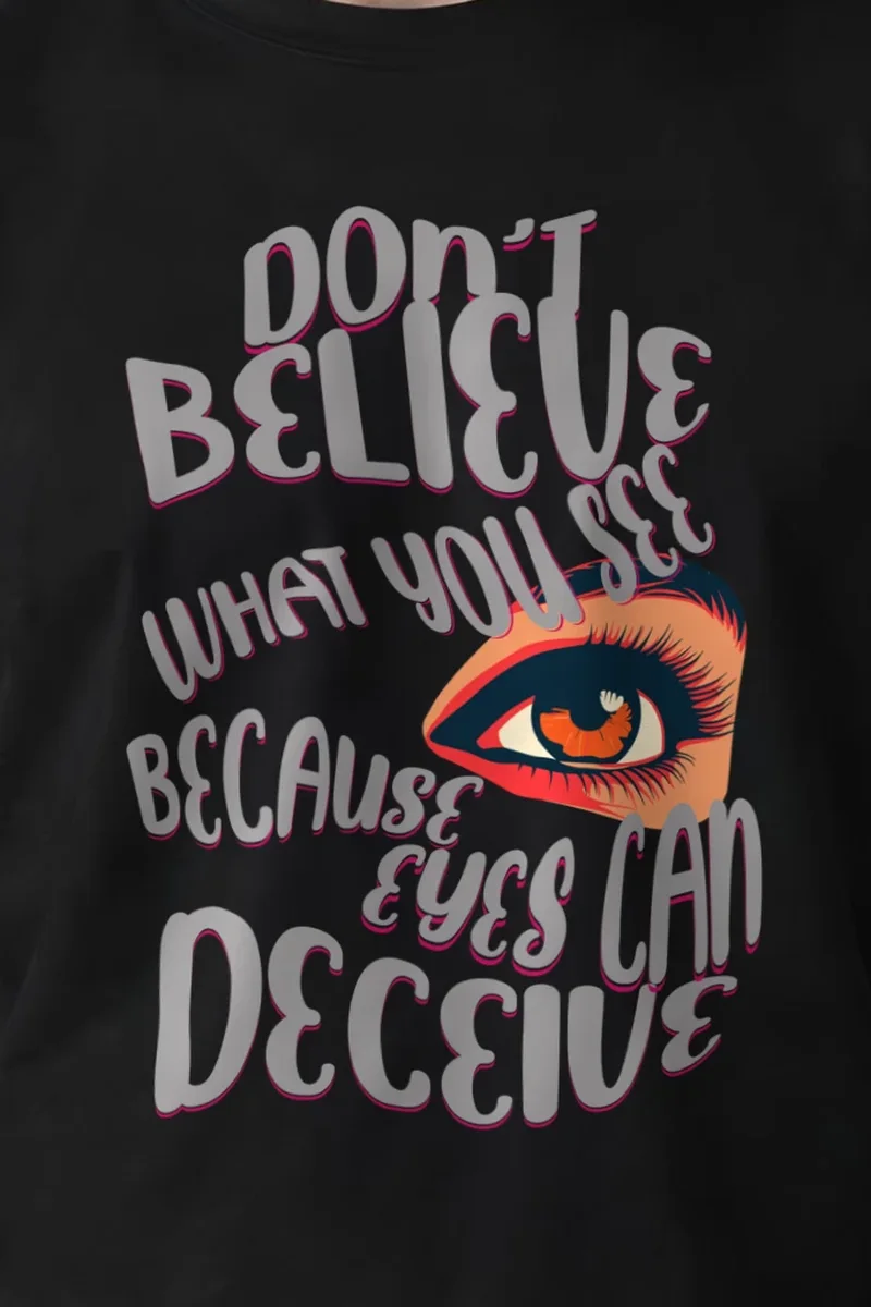"Eyes Can Deceive" Heavyweight Unisex Crewneck T-shirt