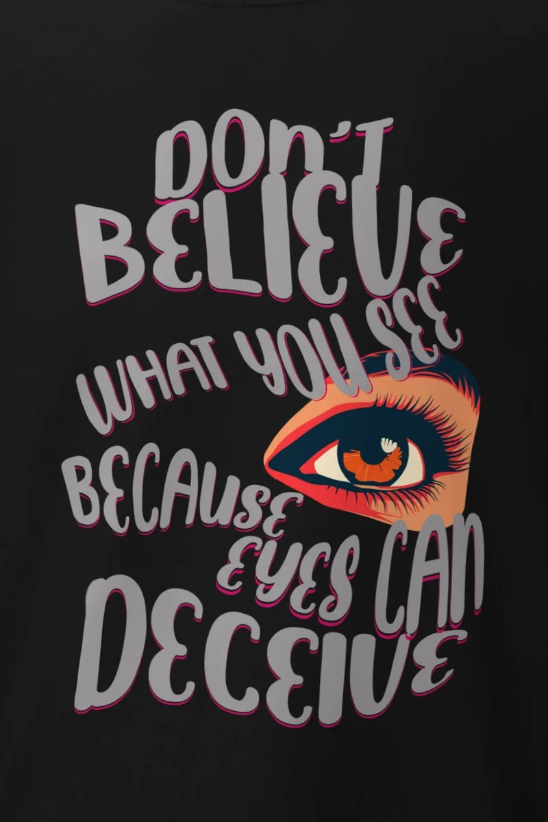 "Eyes Can Deceive" Heavyweight Unisex Crewneck T-shirt