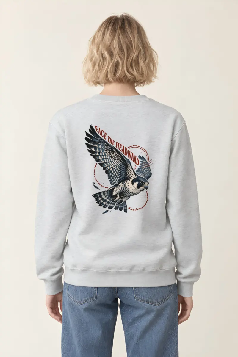 “Face the Headwind” Heavy Blend Unisex Crewneck Sweatshirt