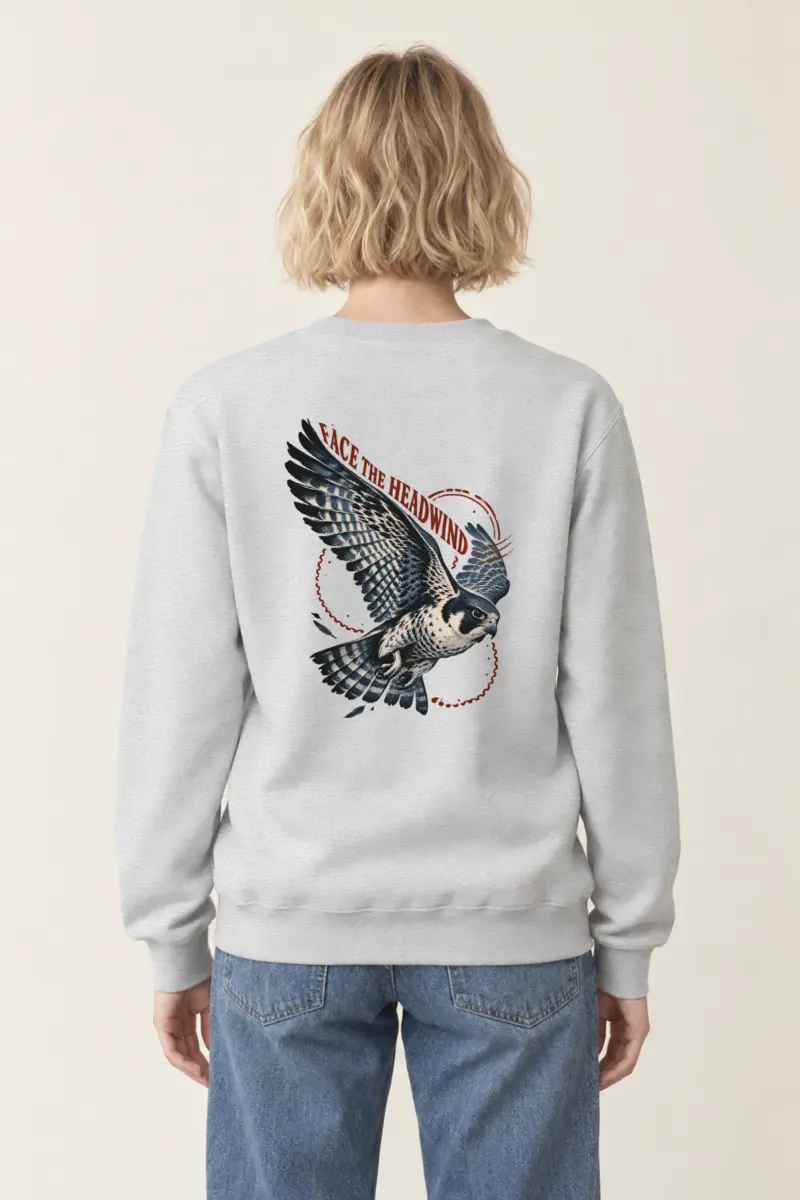 "Face the Headwind" Heavy Blend Unisex Crewneck Sweatshirt