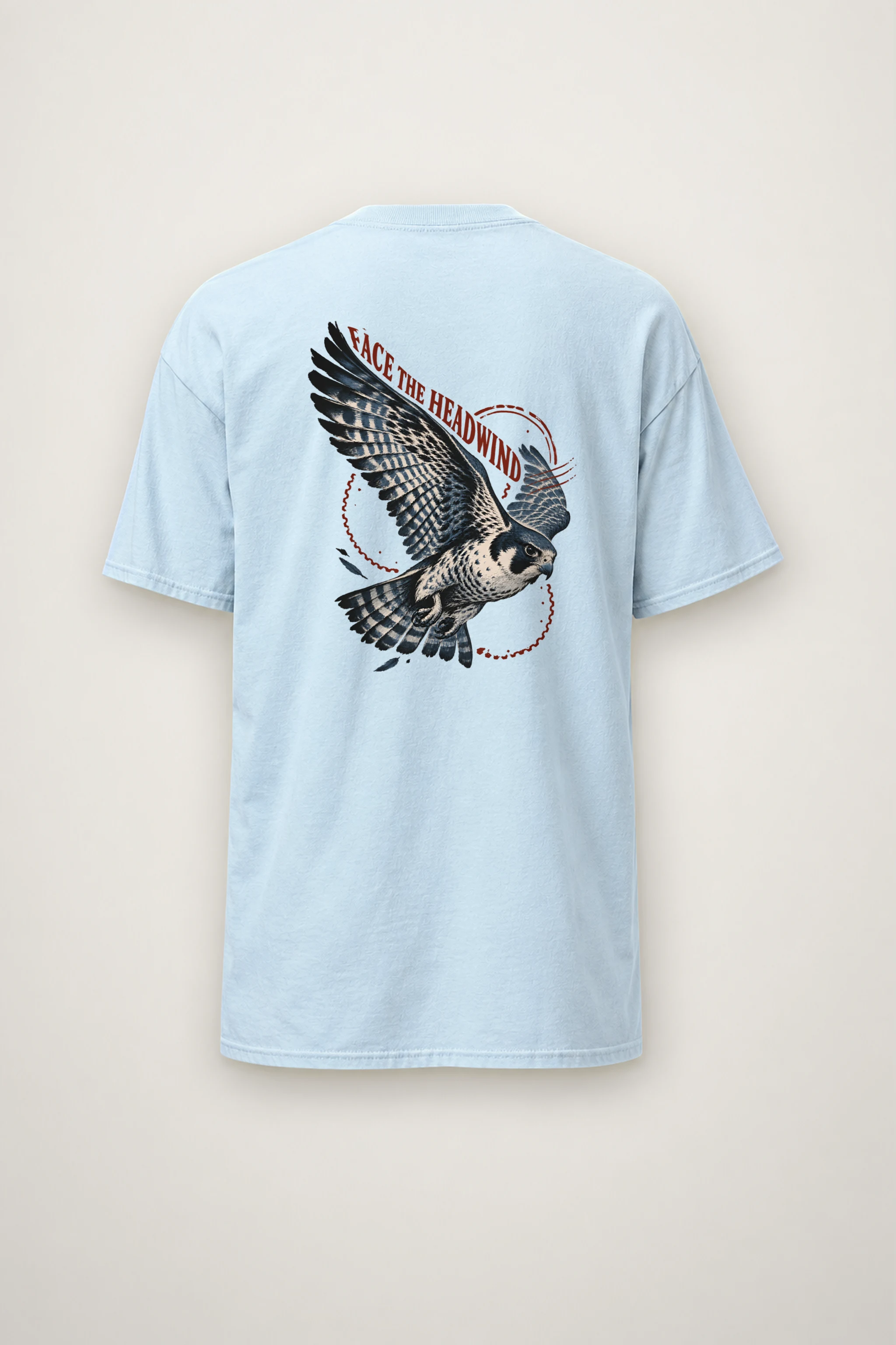"Face the Headwind" Heavyweight Unisex Crewneck T-shirt