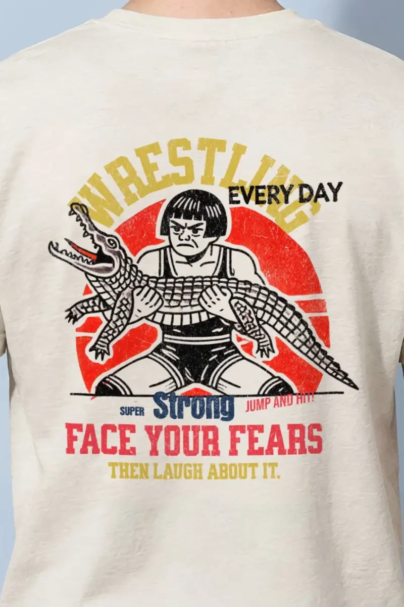 "Face Your Fears" Heavyweight Unisex Crewneck T-shirt