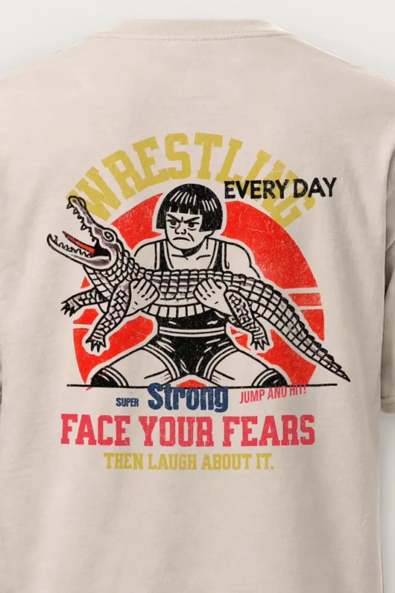"Face Your Fears" Heavyweight Unisex Crewneck T-shirt