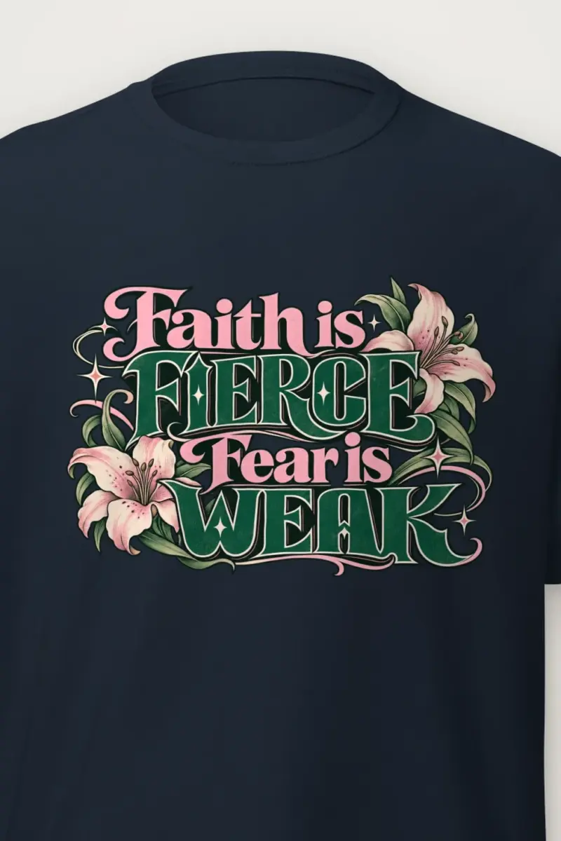 "Faith Is Fierce" Heavyweight Unisex Crewneck T-shirt