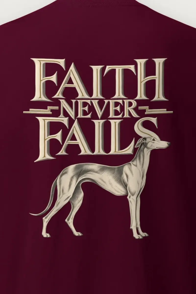 "Faith Never Fails" Heavyweight Unisex Crewneck T-shirt