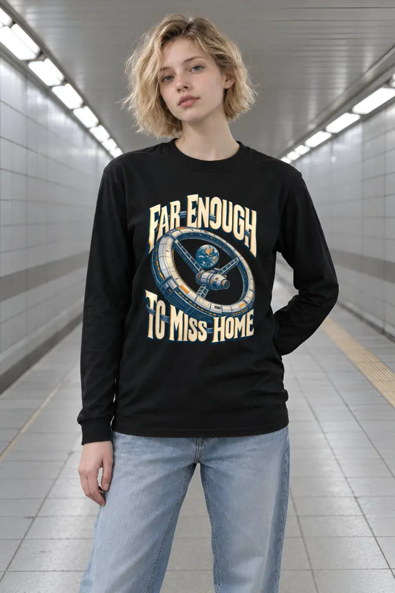 "Far Enough To Miss Home" Unisex Longsleeve T-shirt