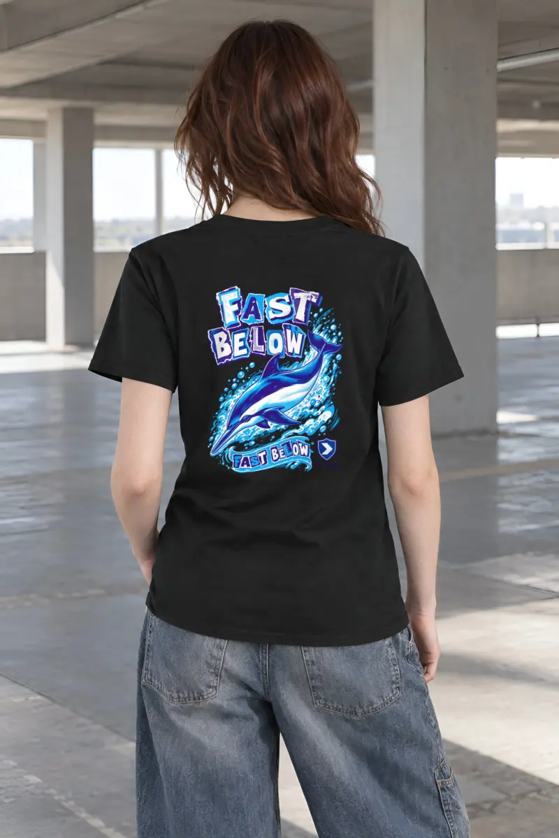 "Fast Below" Heavyweight Unisex Crewneck T-shirt