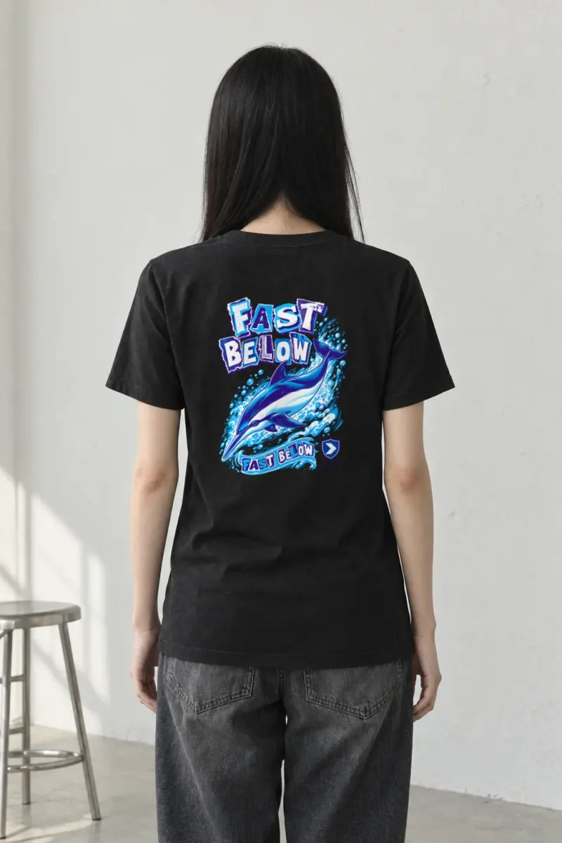 "Fast Below" Heavyweight Unisex Crewneck T-shirt