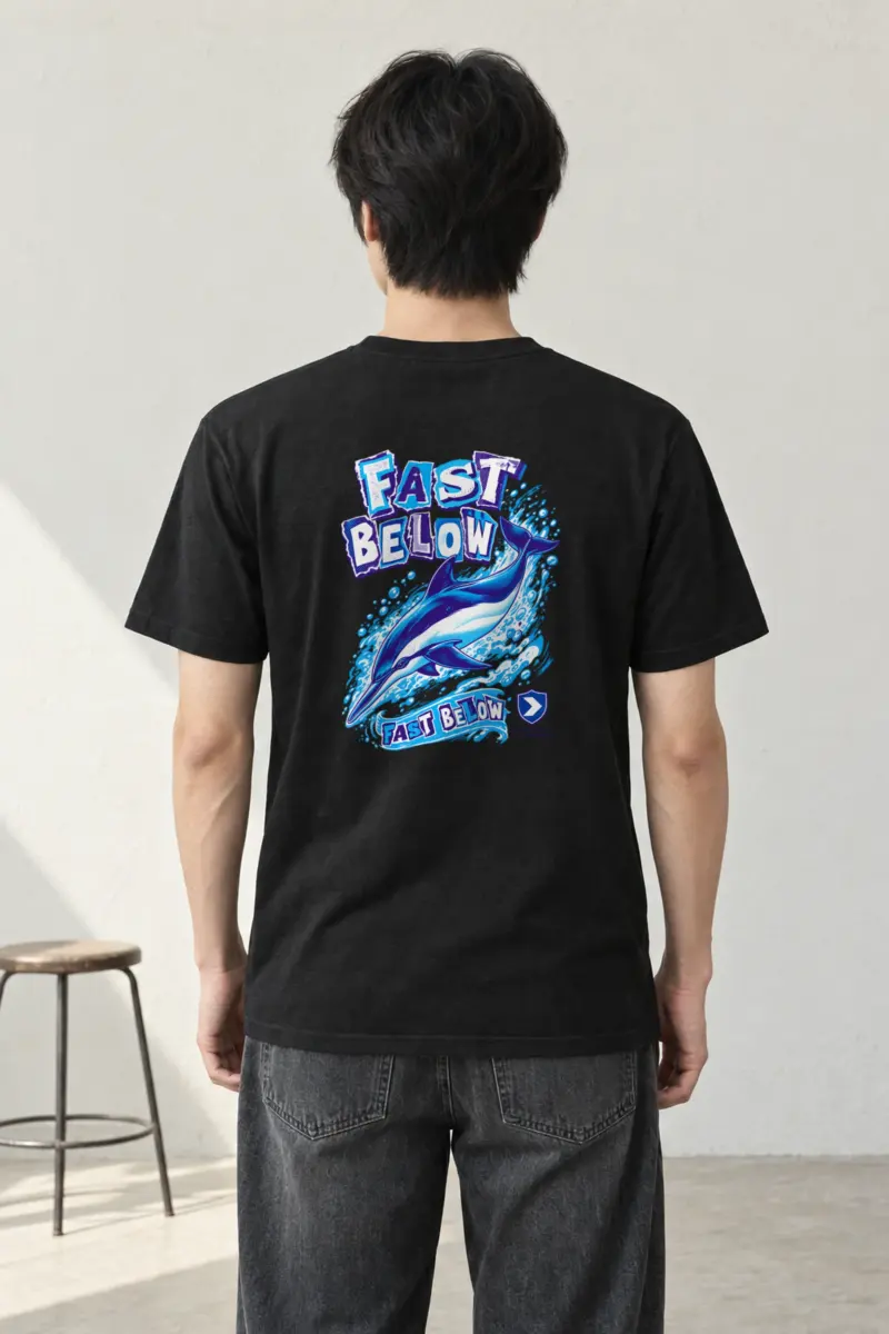 "Fast Below" Heavyweight Unisex Crewneck T-shirt
