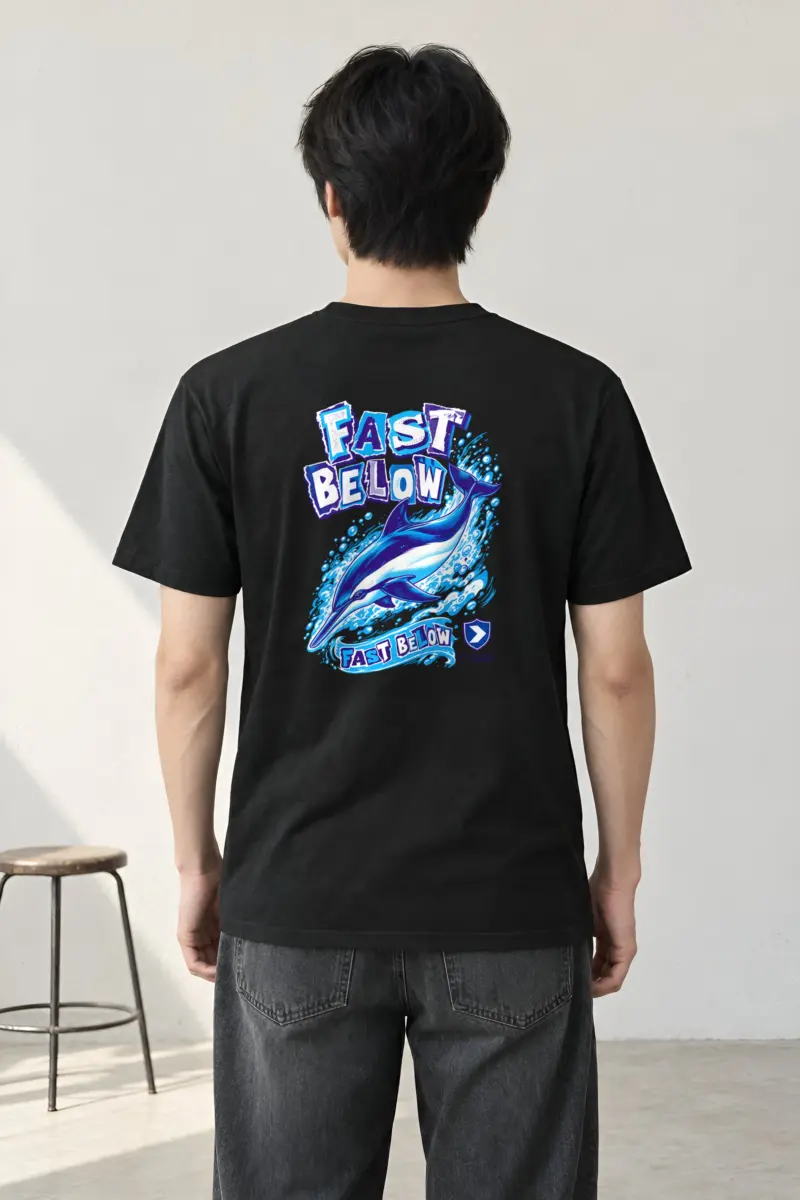 "Fast Below" Heavyweight Unisex Crewneck T-shirt