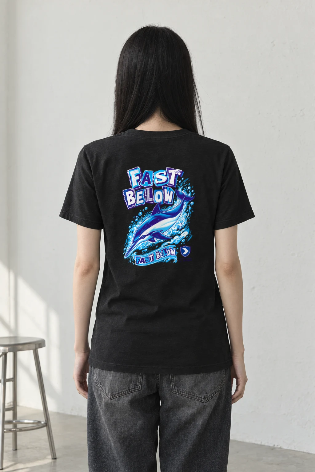 "Fast Below" Heavyweight Unisex Crewneck T-shirt