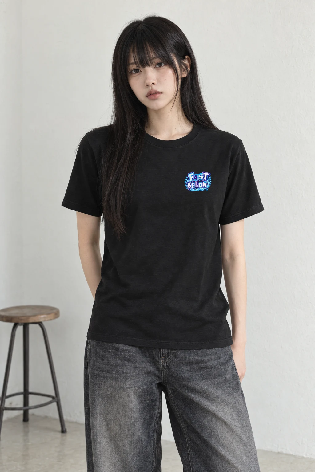 "Fast Below" Heavyweight Unisex Crewneck T-shirt