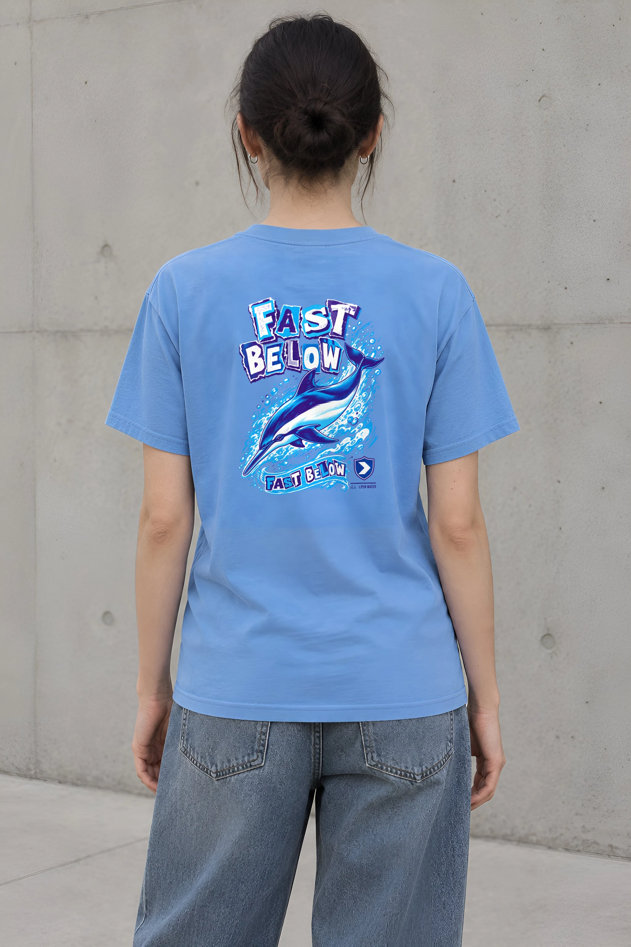 "Fast Below" Heavyweight Unisex Crewneck T-shirt