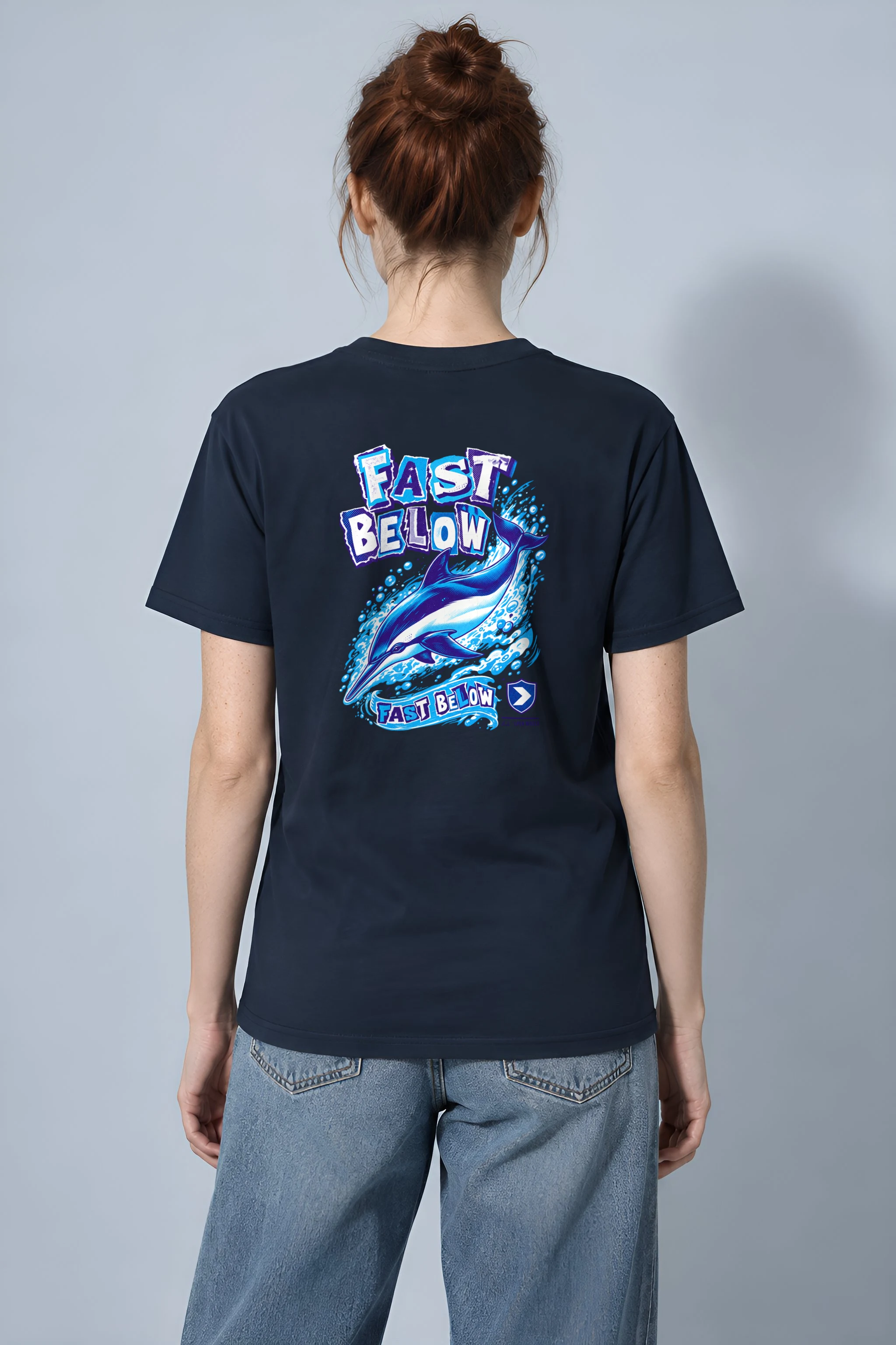 "Fast Below" Heavyweight Unisex Crewneck T-shirt