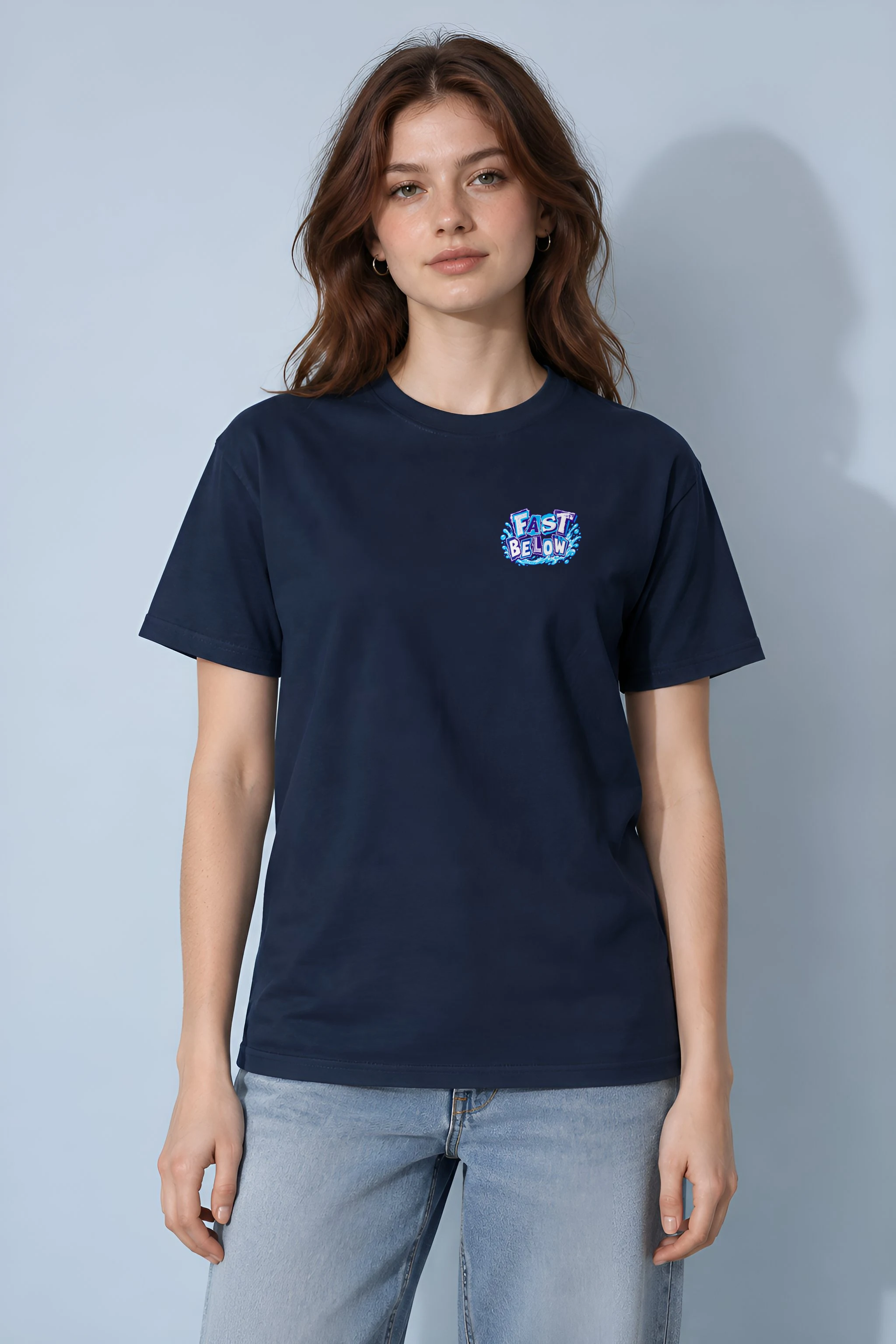 "Fast Below" Heavyweight Unisex Crewneck T-shirt