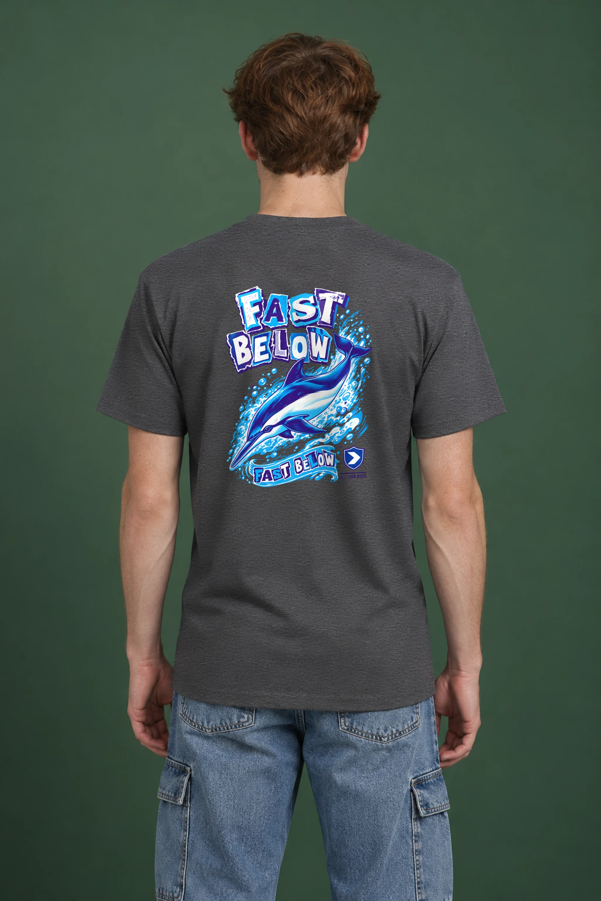 "Fast Below" Heavyweight Unisex Crewneck T-shirt